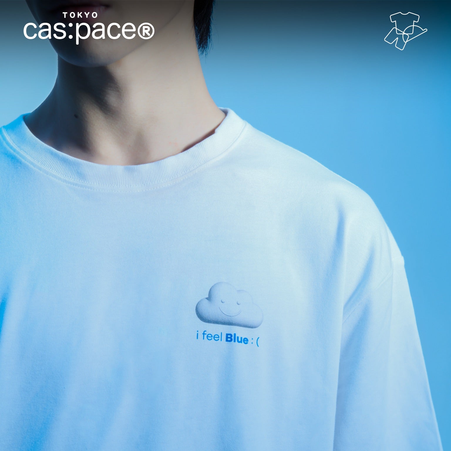 cas:pace home "i feel Blue" short-sleeved T-shirt