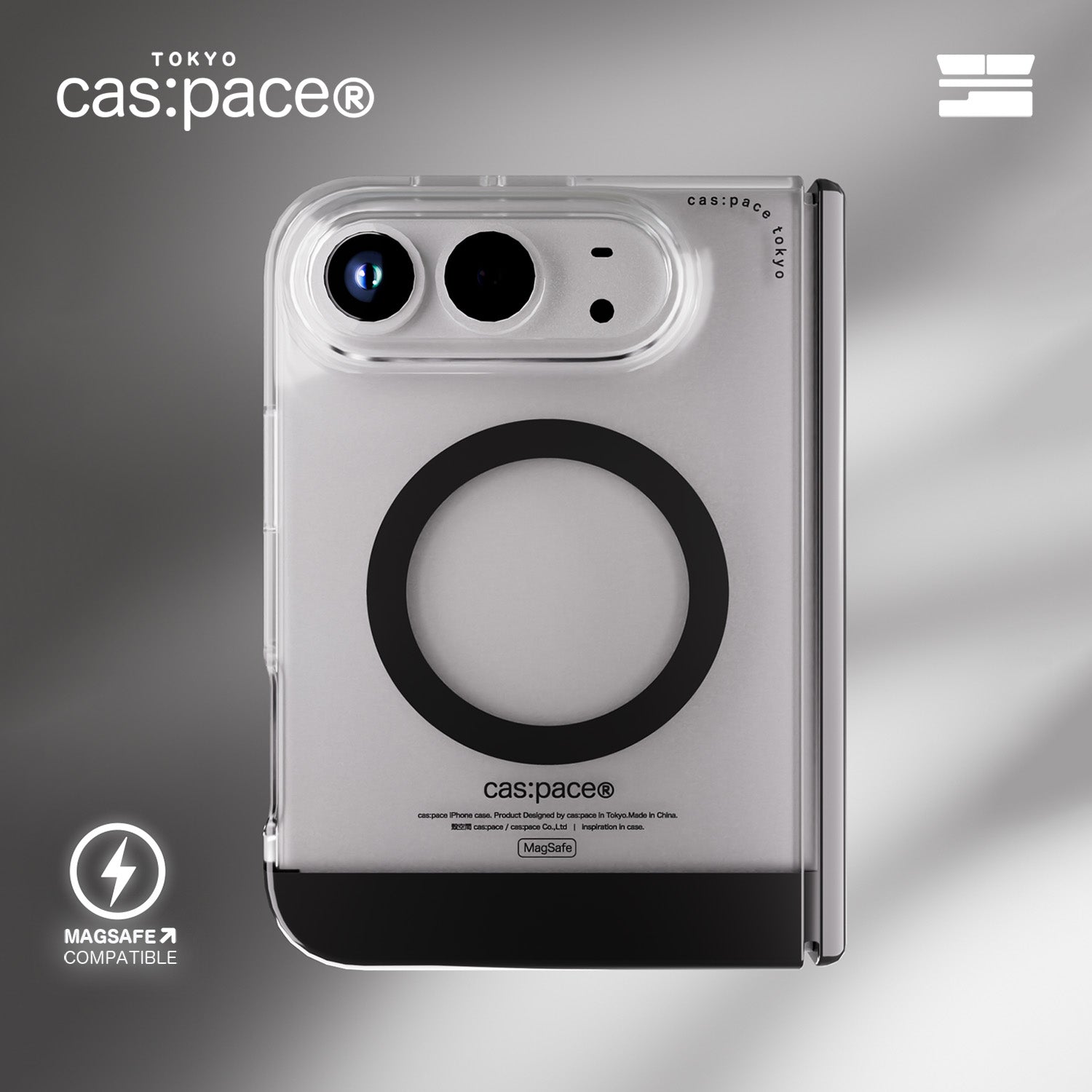 cas:pace 25S/S MagSafe対応「black ring」携帯ケース for iPhone Duo