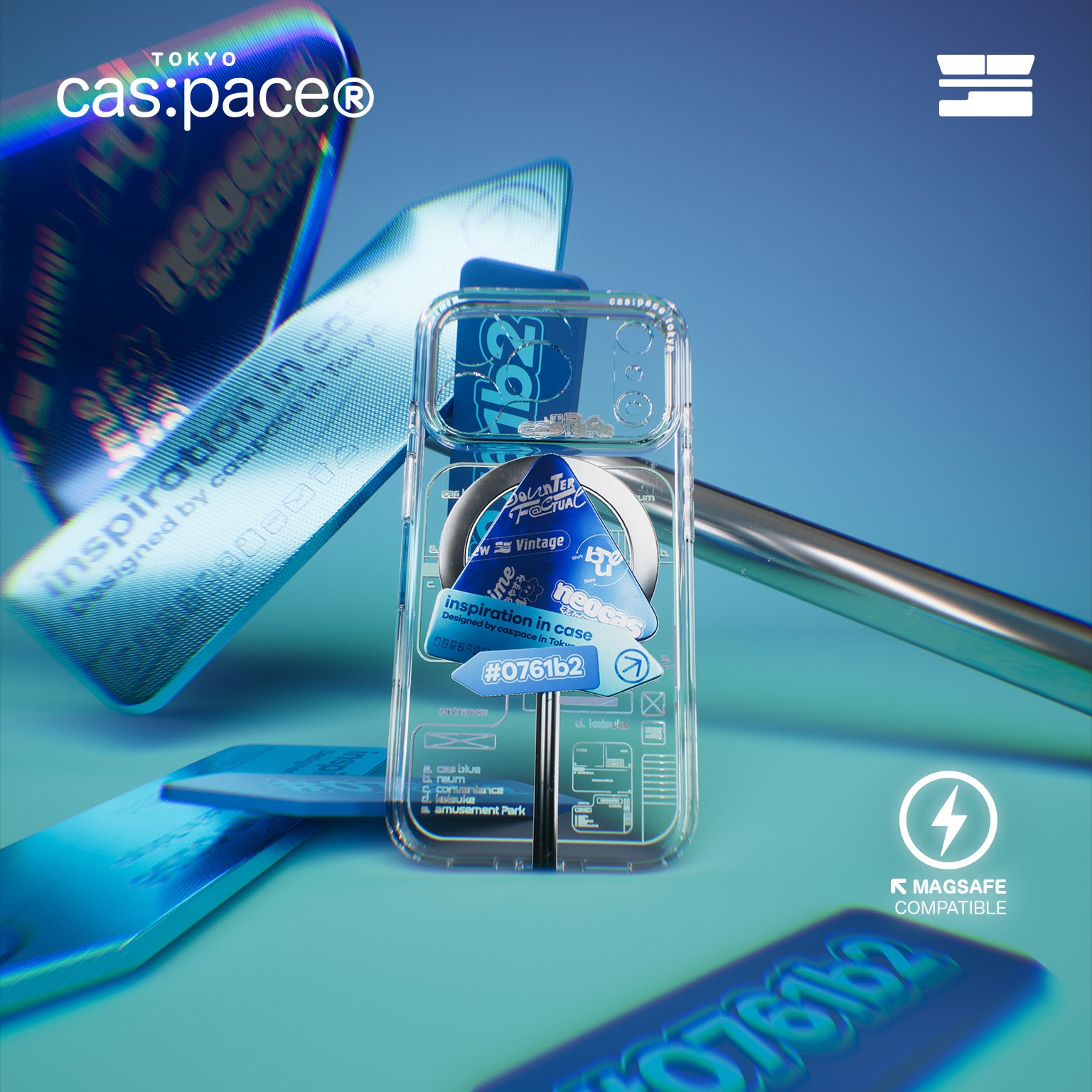 cas:pace 26S/S “cas:pace blue” MagSafe-Compatible Phone Case