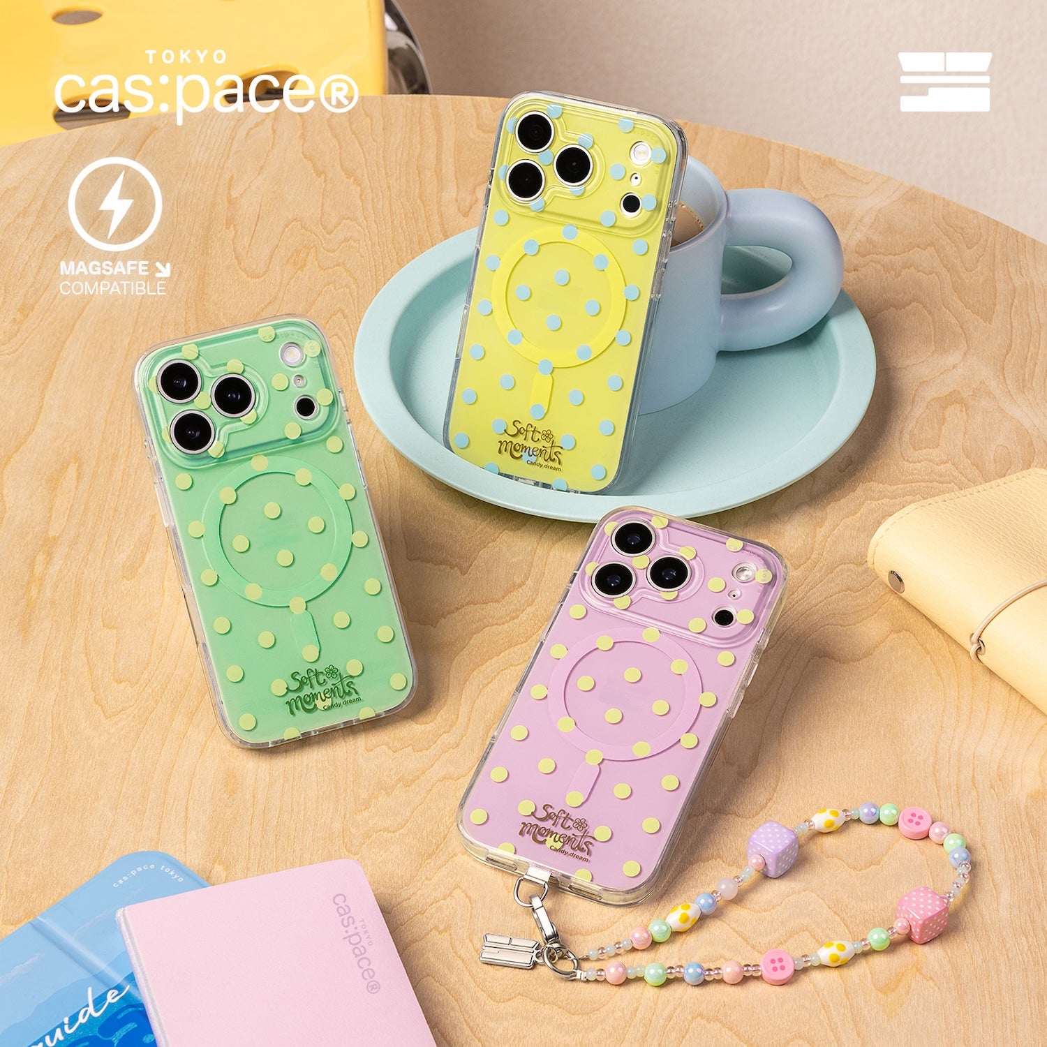 cas:pace 26S/S “Polka Dot” MagSafe-Compatible Phone Case (Pink)