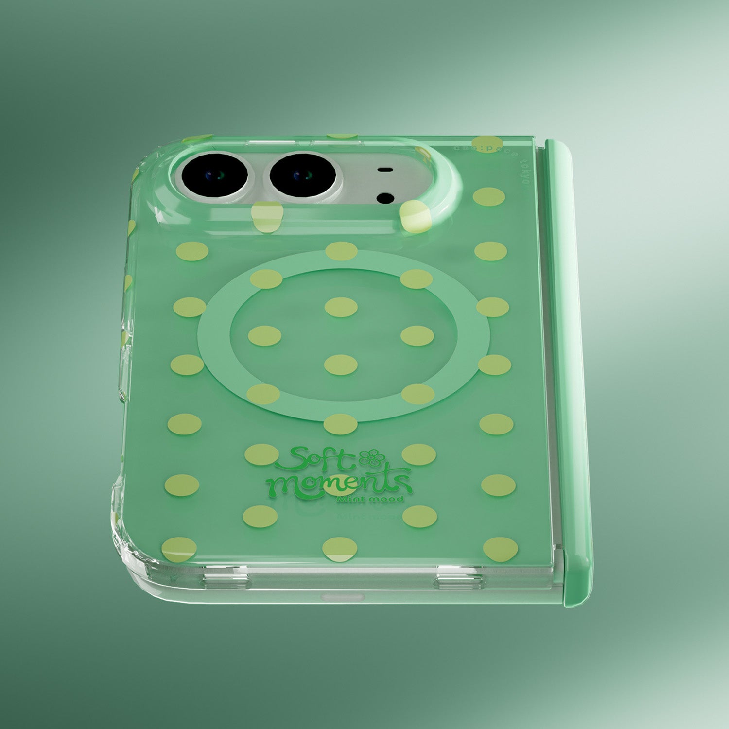 cas:pace 25S/S 「波點」 MagSafe iPhone Duo 手機殼（綠色）