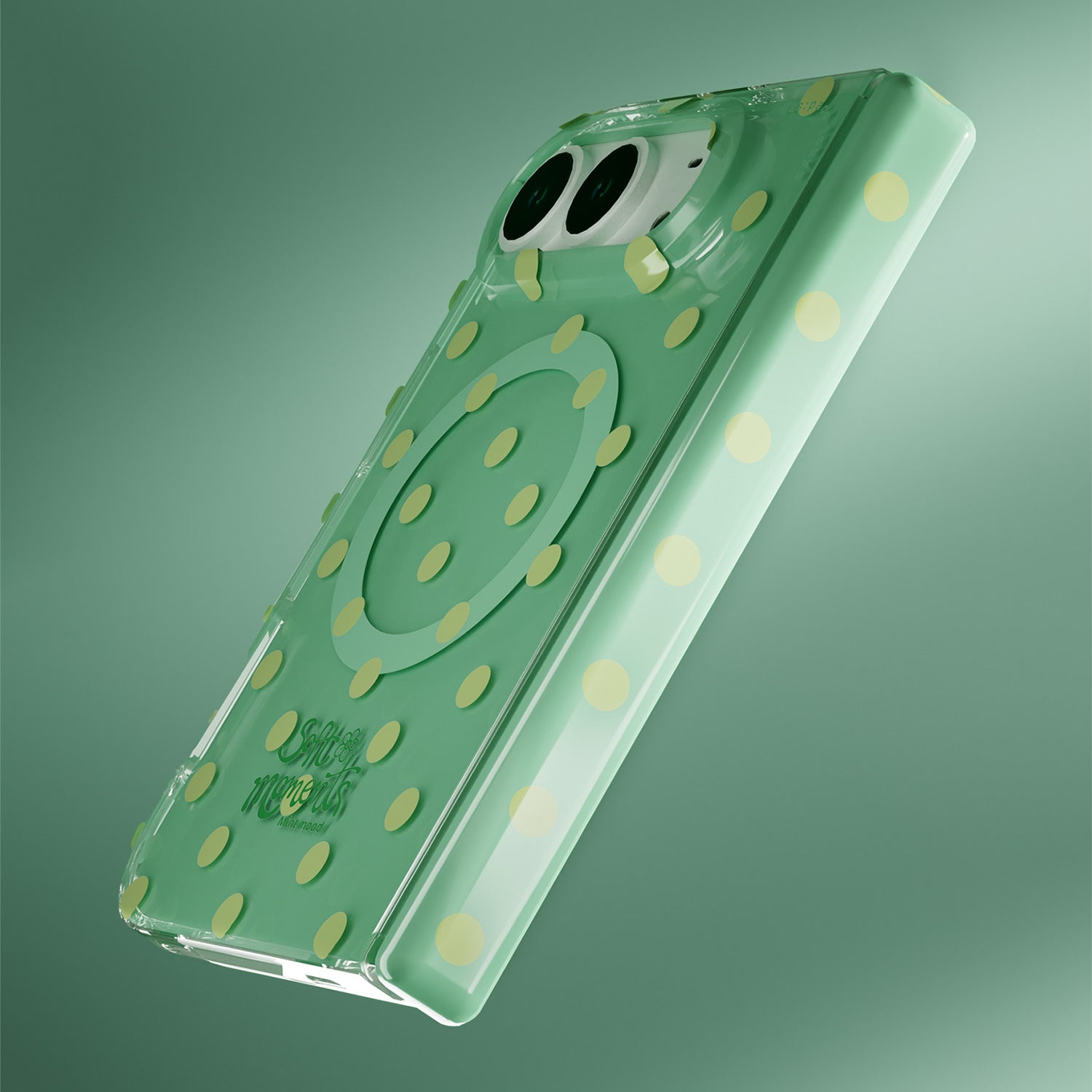 cas:pace 25S/S 「波點」 MagSafe iPhone Duo 手機殼（綠色）