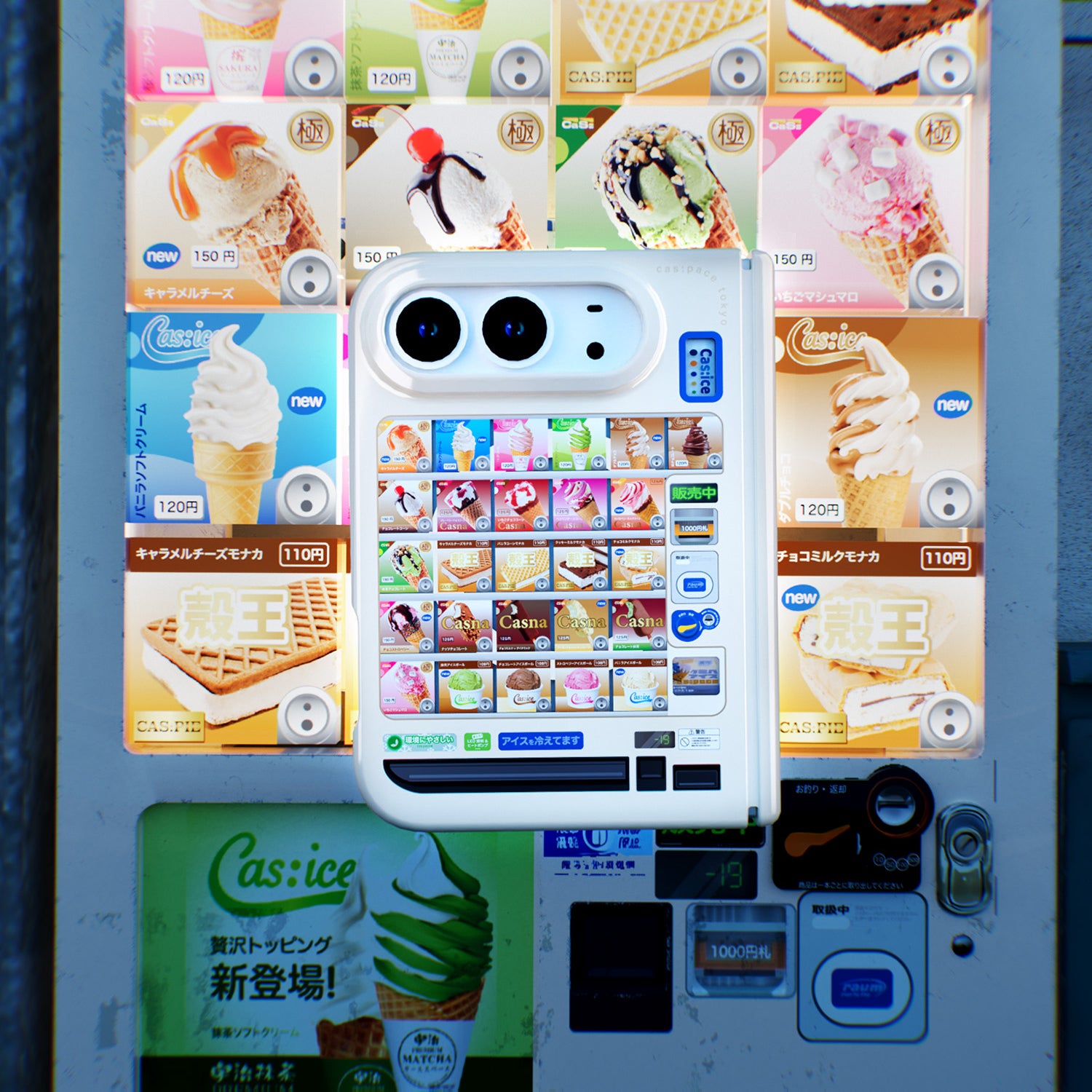 cas:pace 25S/S MagSafe対応「アイス自動販売機」携帯ケース for iPhone Duo
