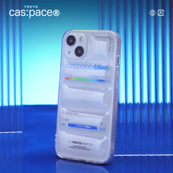 cas:pace 22S/S 「cas:pace blue」透明ダウン携帯ケース