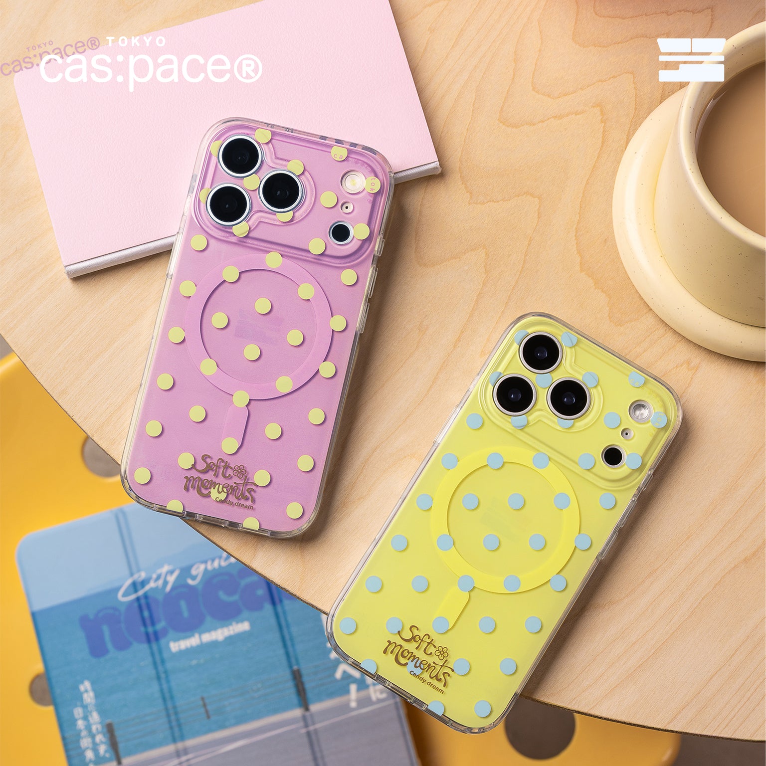 cas:pace 26S/S “Polka Dot” MagSafe-Compatible Phone Case (Pink)