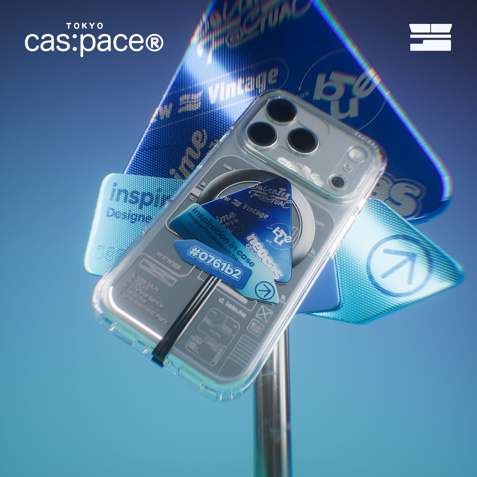 cas:pace 26S/S “cas:pace blue” MagSafe-Compatible Phone Case