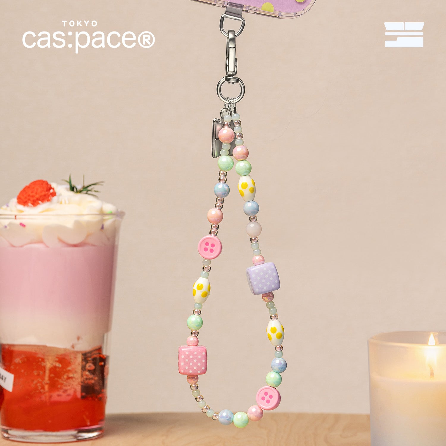 cas:pace 26S/S 「ポルカドット」携帯ストラップ