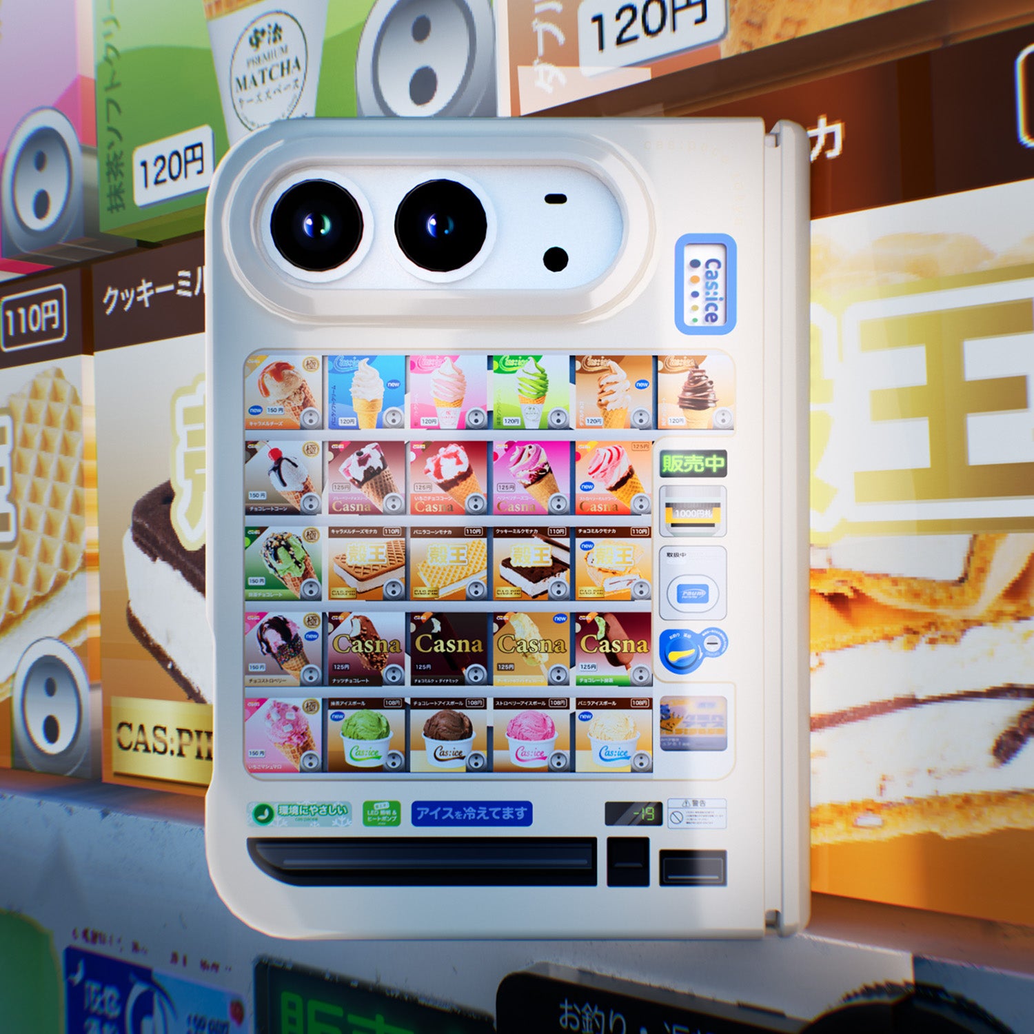 cas:pace 25S/S MagSafe対応「アイス自動販売機」携帯ケース for iPhone Duo