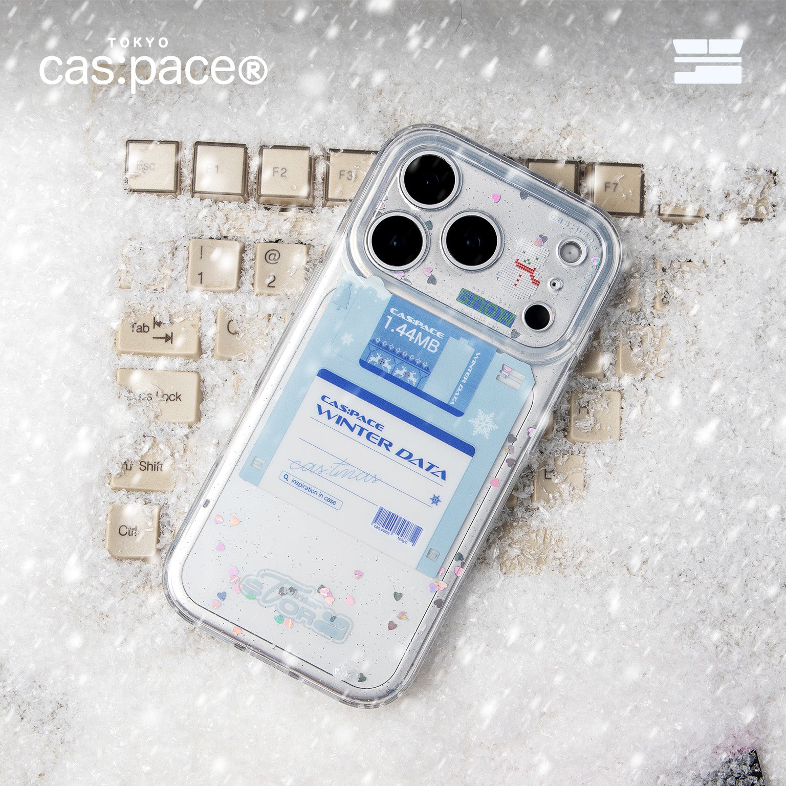 cas:pace 25A/W 「winter data」 MagSafe 手機殼（粉紅色）