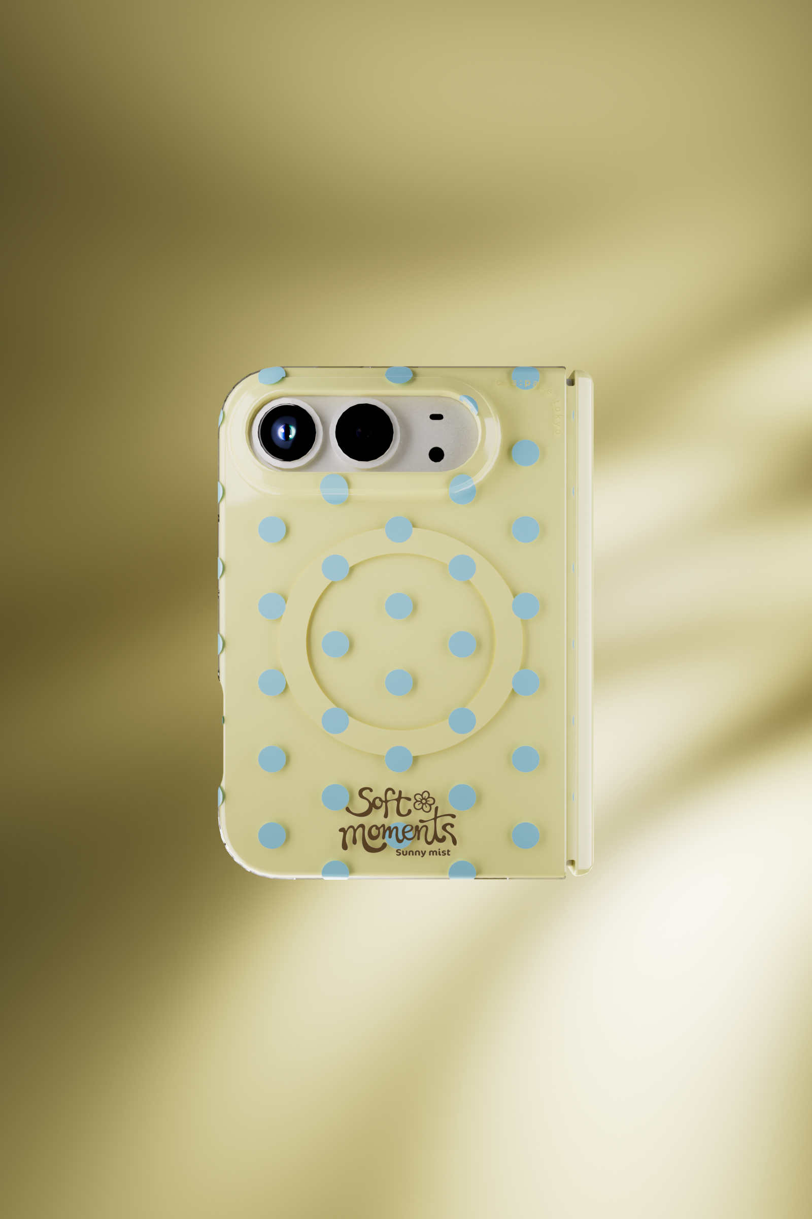 cas:pace 25S/S MagSafe対応「ポルカドット」携帯ケース for iPhone Duo（イエロー）