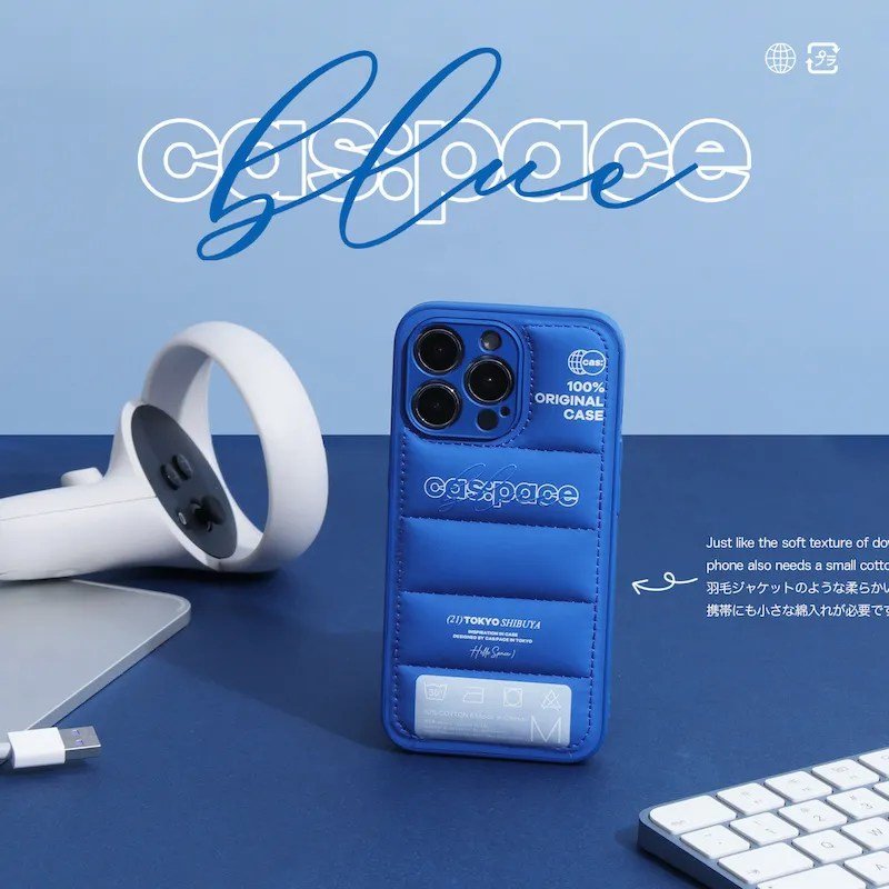 cas:pace 21A/W 「cas:pace blue」ダウン携帯ケース - cas:pace 殼空間