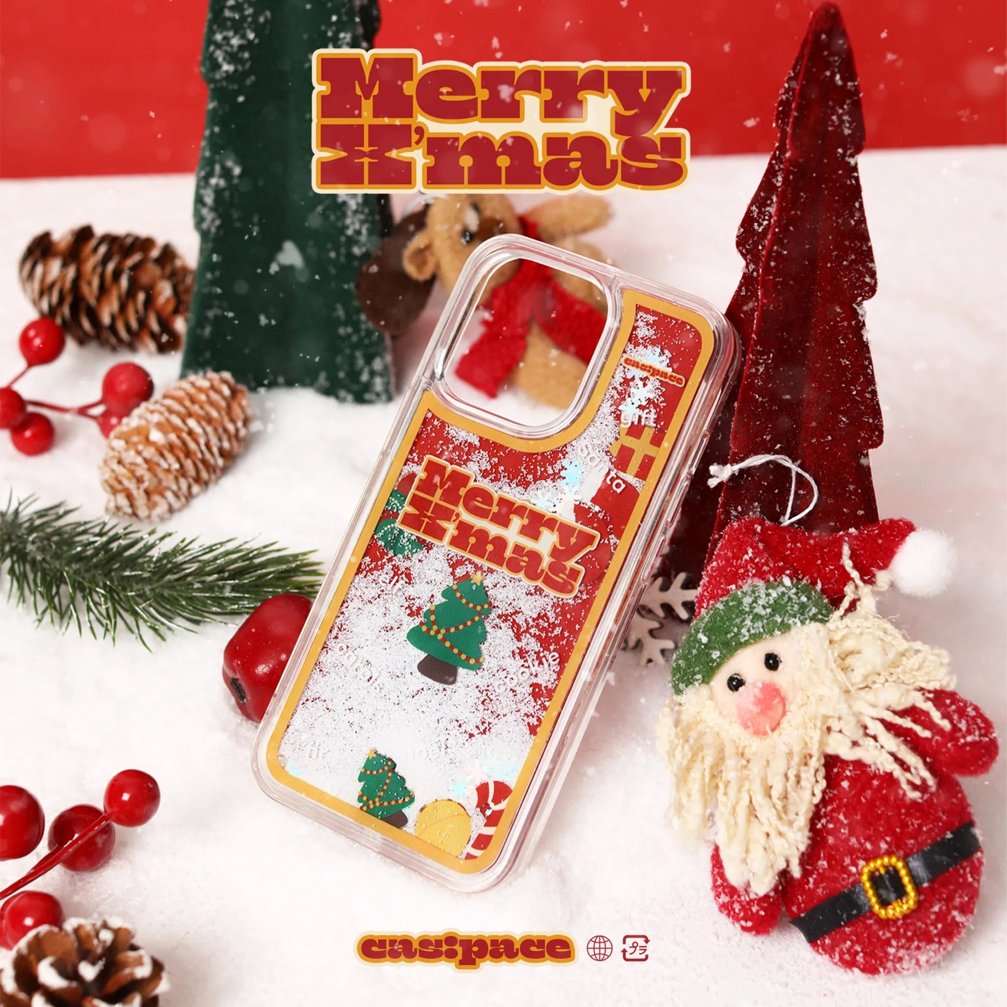 cas:pace 21A/W 「merry x'mas」流れる携帯ケース - cas:pace 殼空間