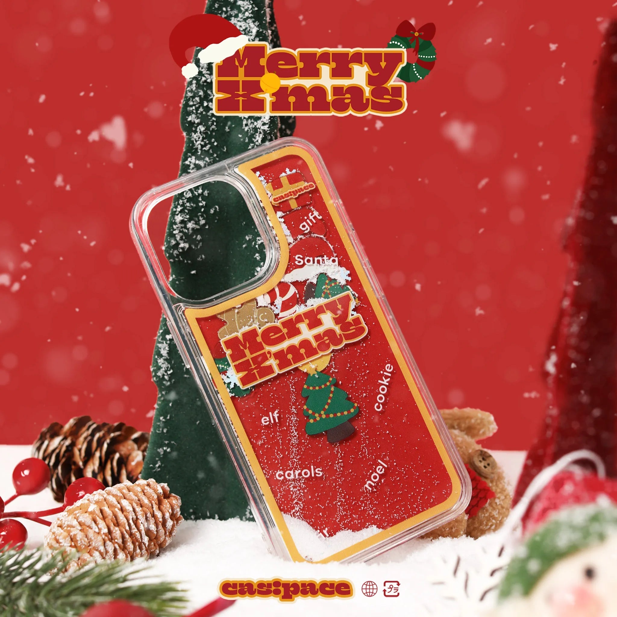 cas:pace 21A/W 「merry x'mas」流れる携帯ケース - cas:pace 殼空間