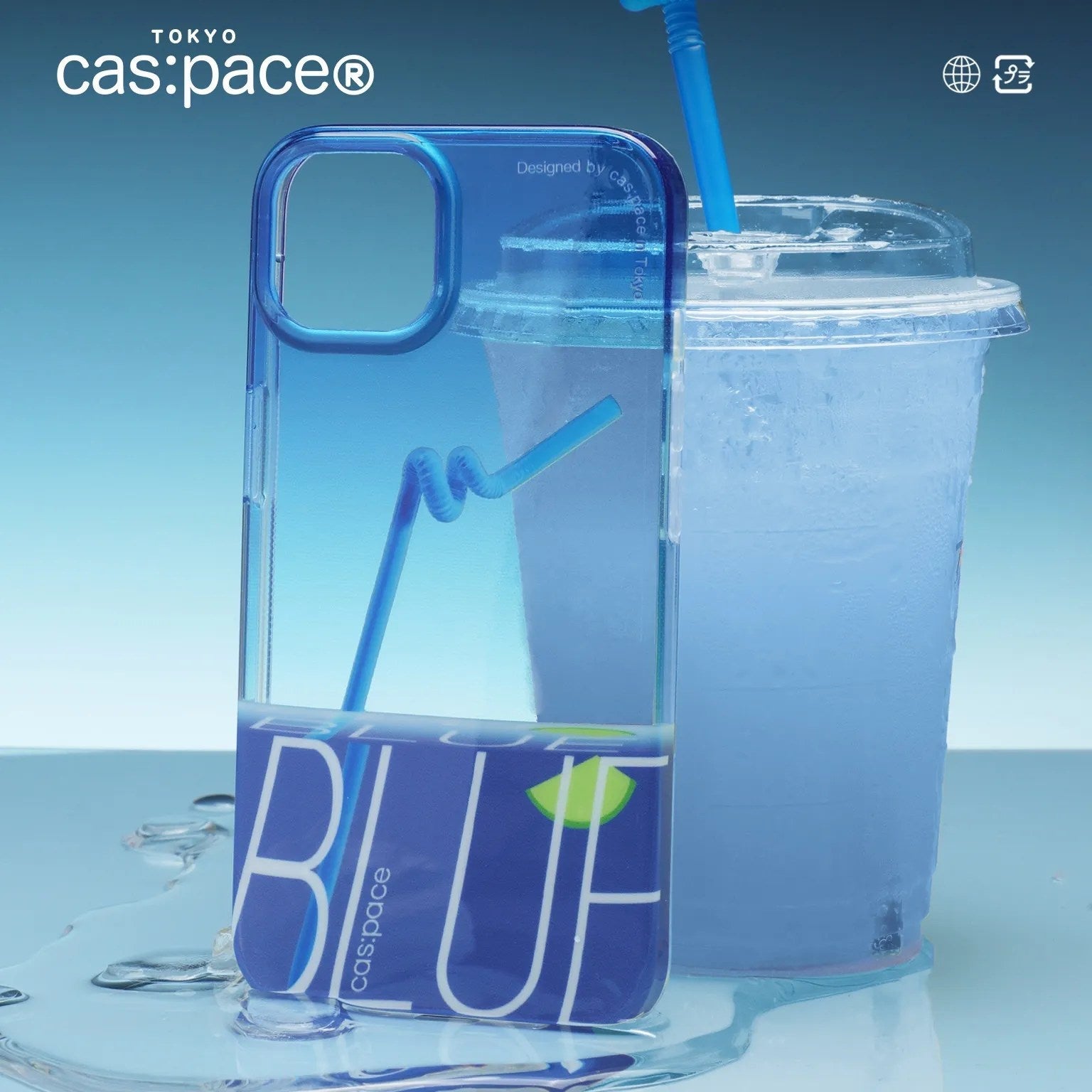 cas:pace 22A/W 「cas:pace blueストロー」携帯ケース - cas:pace 殼空間