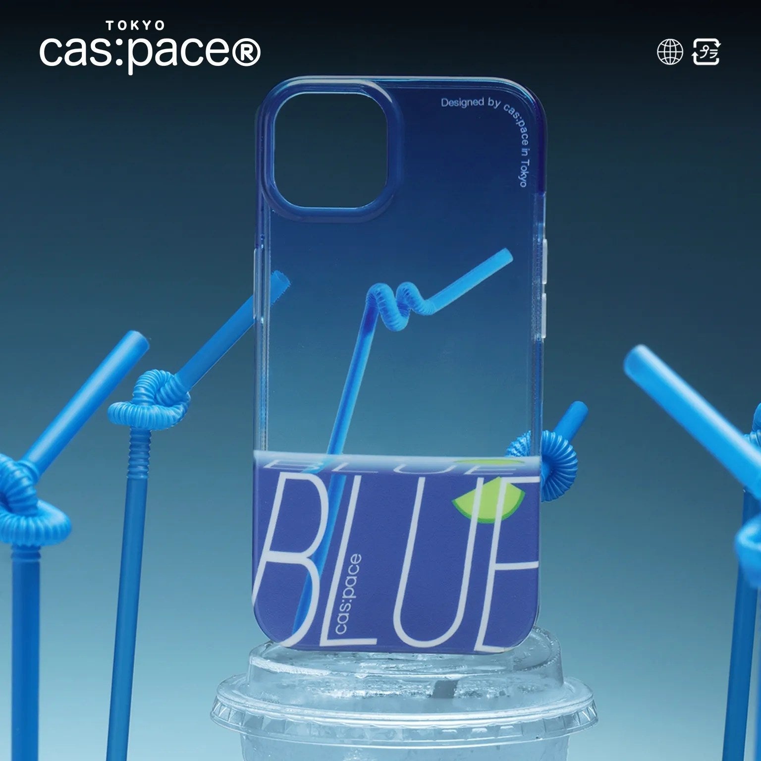 cas:pace 22A/W 「cas:pace blueストロー」携帯ケース - cas:pace 殼空間