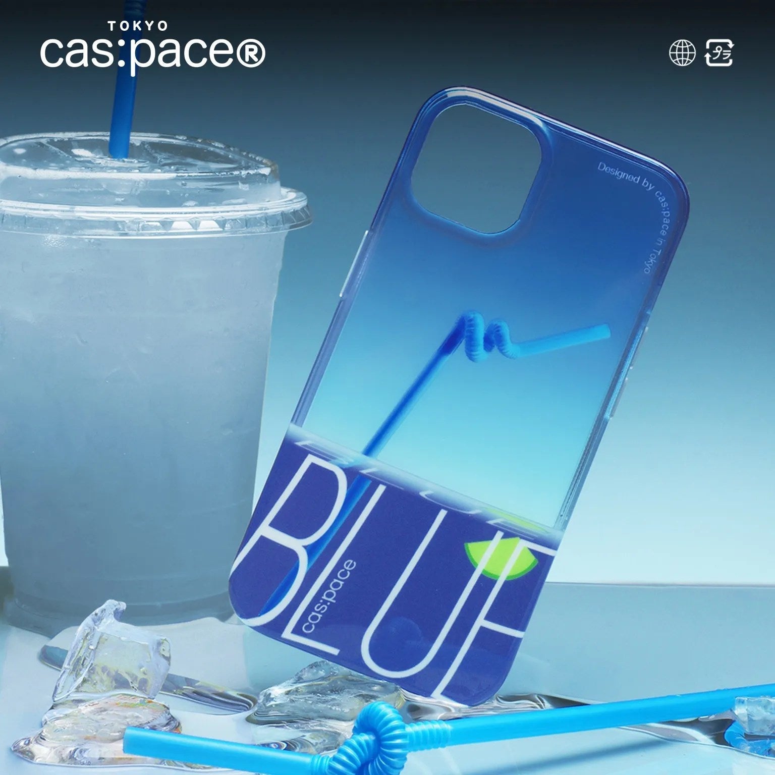 cas:pace 22A/W 「cas:pace blueストロー」携帯ケース - cas:pace 殼空間