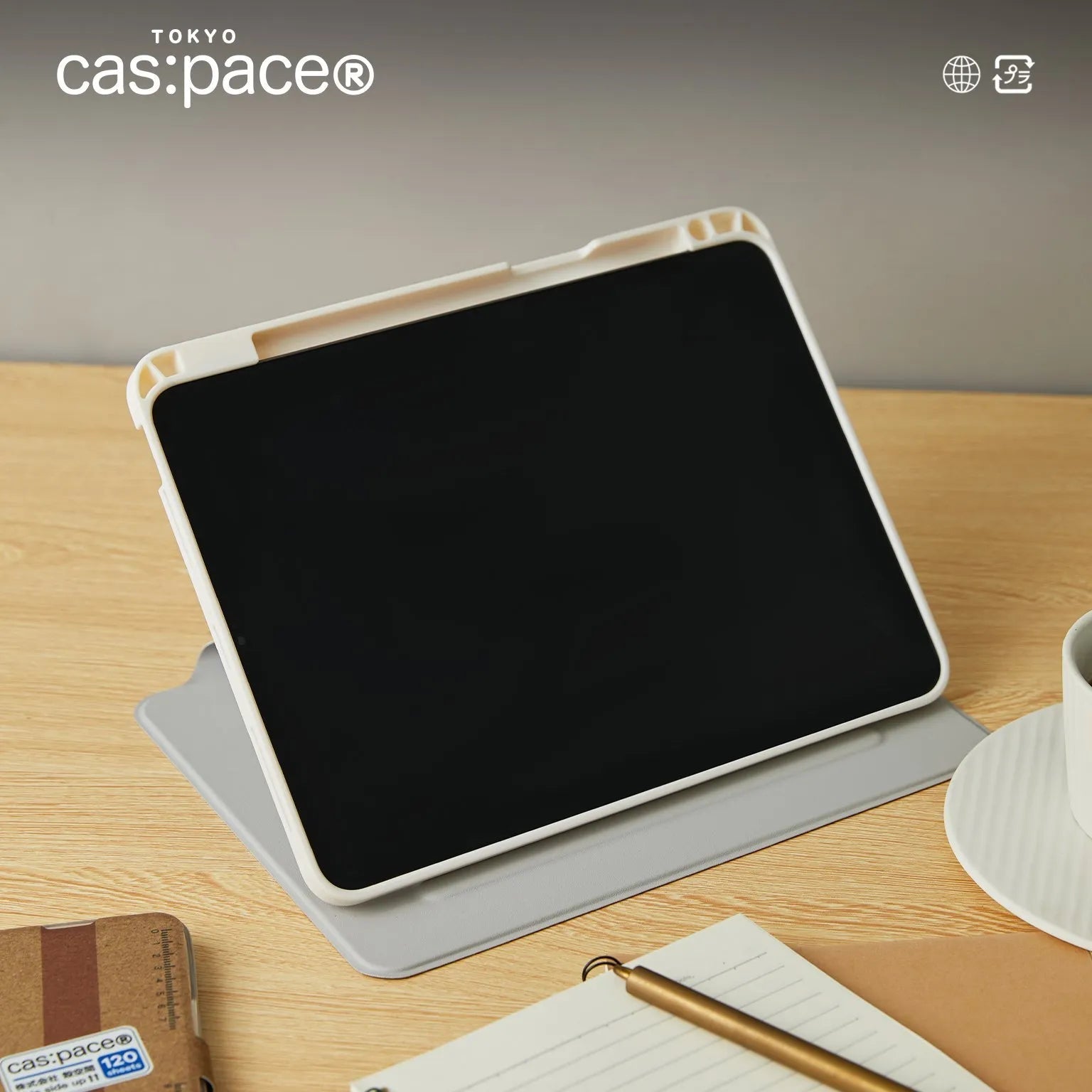 cas:pace 22A/W 「kraft notebook」手帳型iPadケース - cas:pace 殼空間