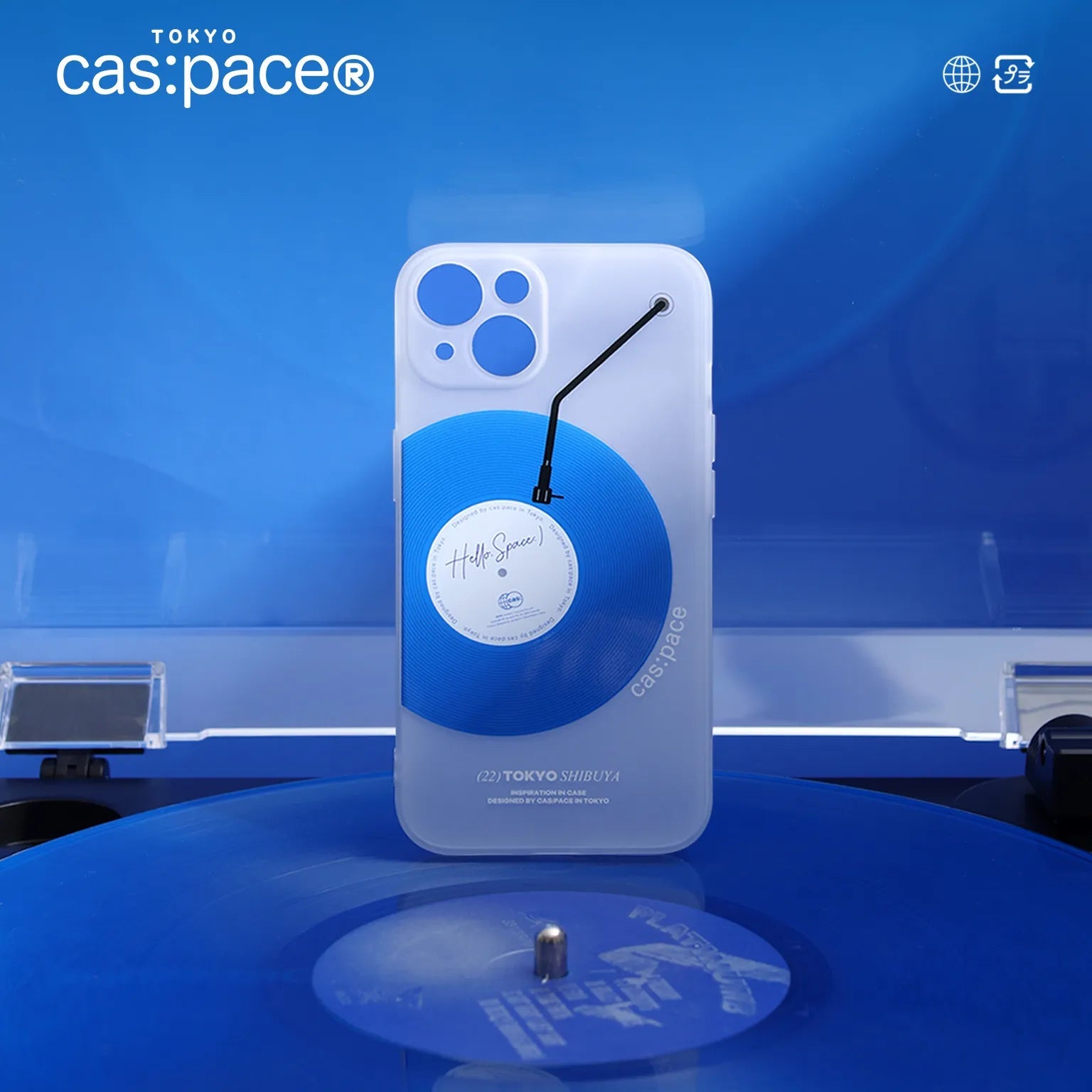 cas:pace 22S/S 「cas:pace blueレコード」携帯ケース - cas:pace 殼空間