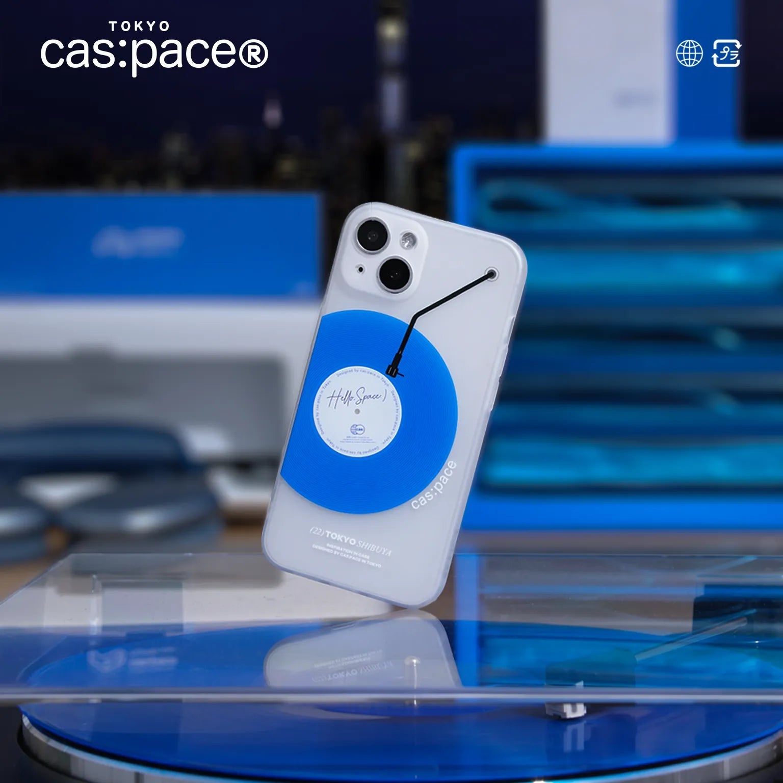 cas:pace 22S/S 「cas:pace blueレコード」携帯ケース - cas:pace 殼空間