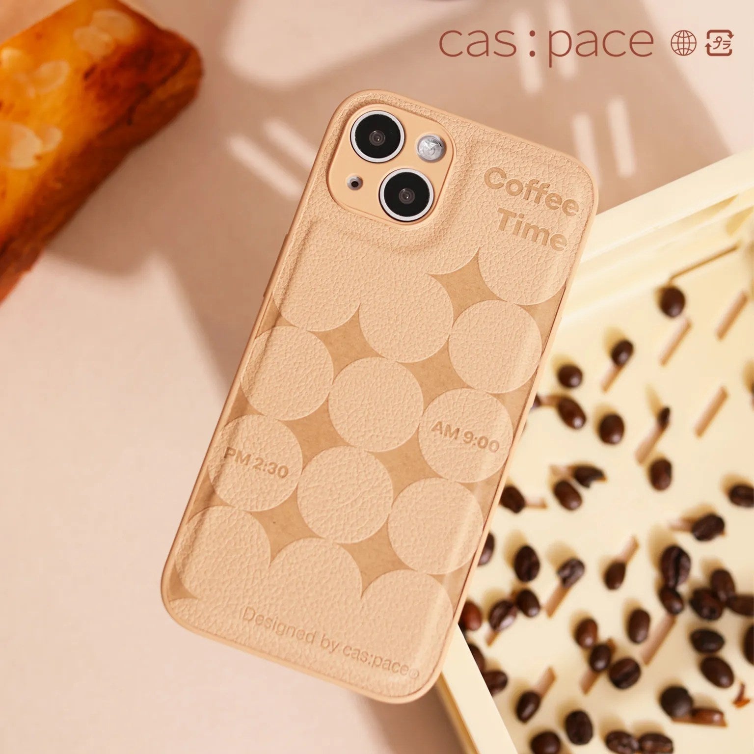 cas:pace 22S/S 「coffeetime」レザー携帯ケース - cas:pace 殼空間