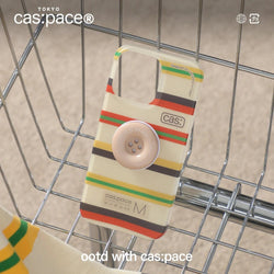 cas:pace 22S/S 「ootd赤黄ストライプ」携帯ケース - cas:pace 殼空間