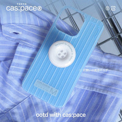 cas:pace 22S/S 「ootd青白ストライプ」携帯ケース - cas:pace 殼空間