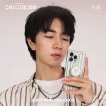 cas:pace 22S/S 「ootd青グレーストライプ」携帯ケース - cas:pace 殼空間