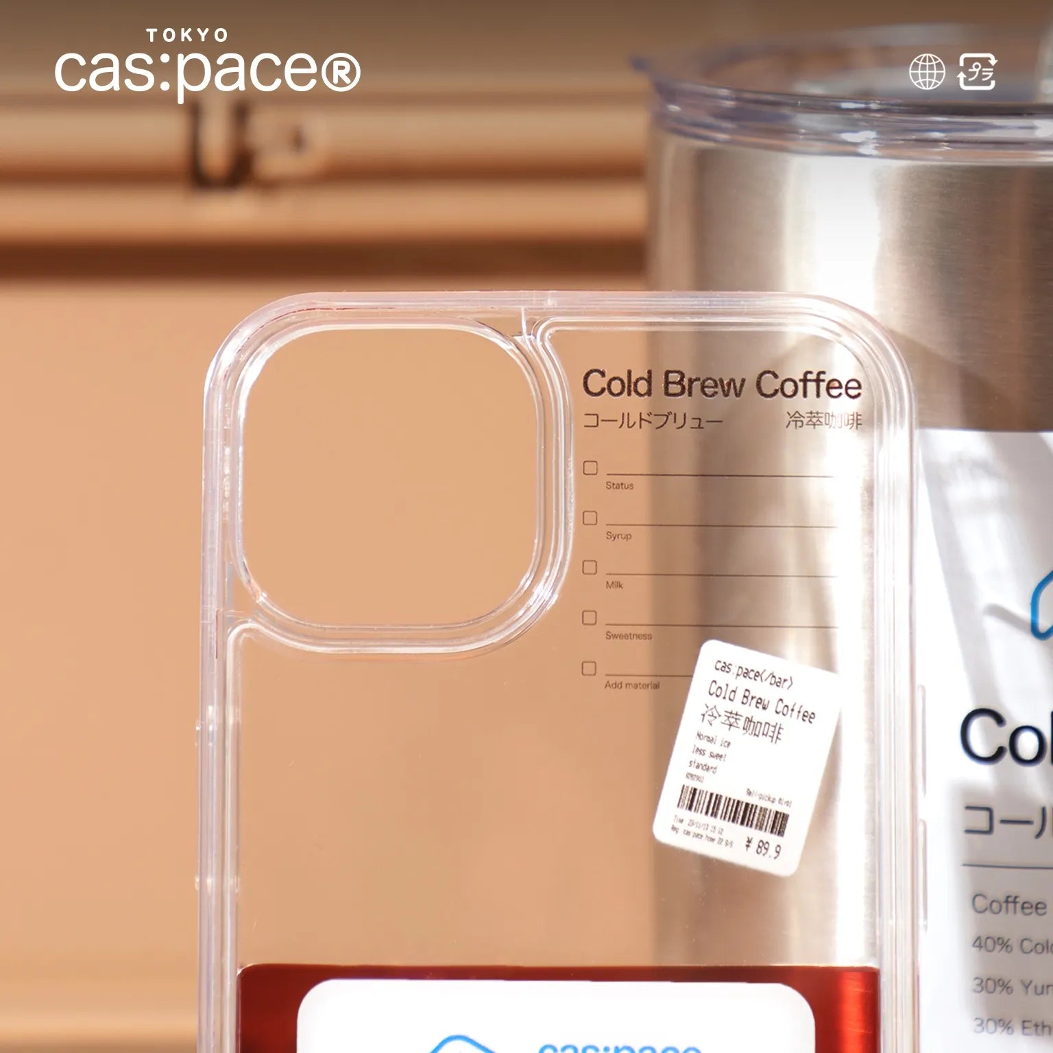 cas:pace 22S/S「cold brew coffee」流れる携帯ケース - cas:pace 殼空間