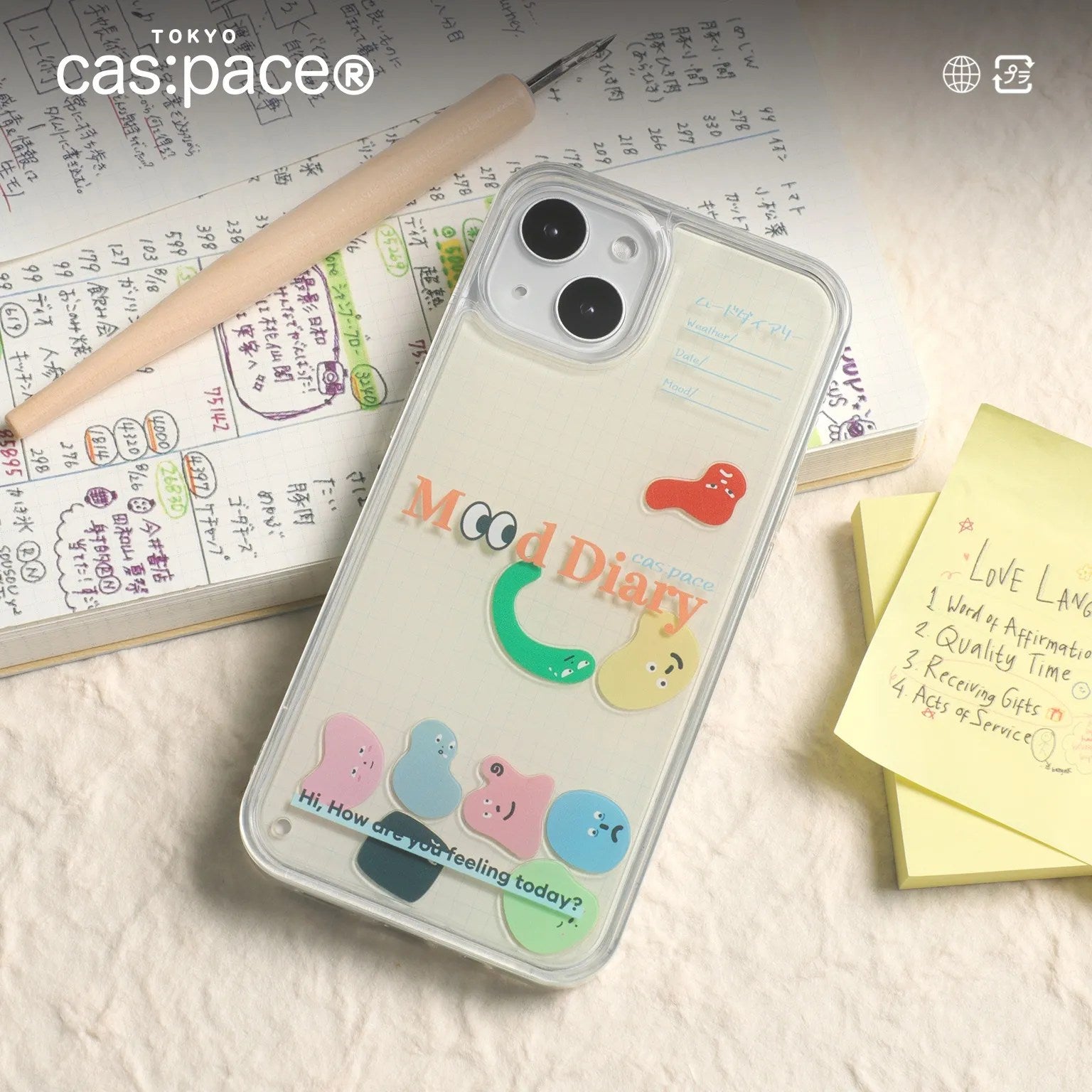 cas:pace 22S/S「mood diary」流れる携帯ケース - cas:pace 殼空間