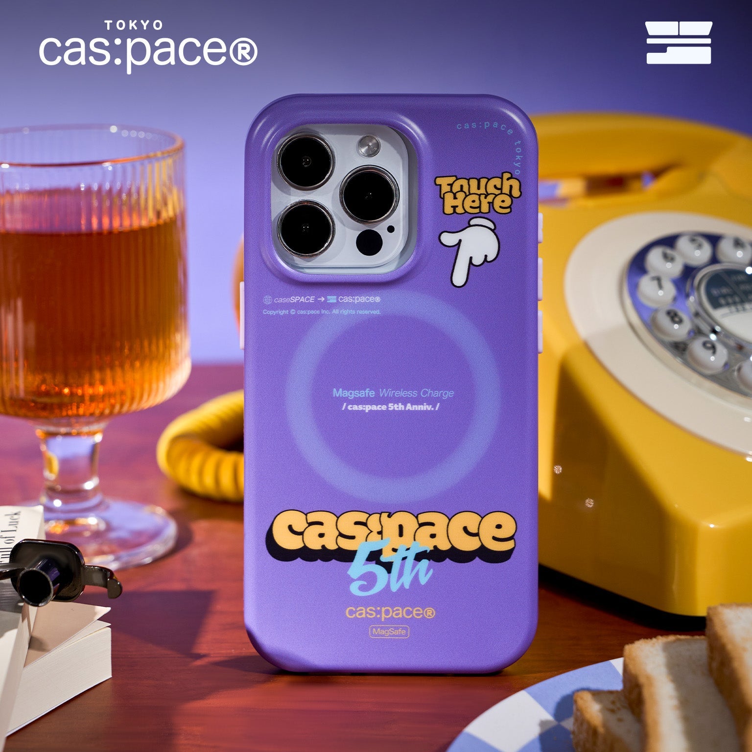 cas:pace 23A/W「cas:pace 5th」携帯ケース - purple - cas:pace 殼空間