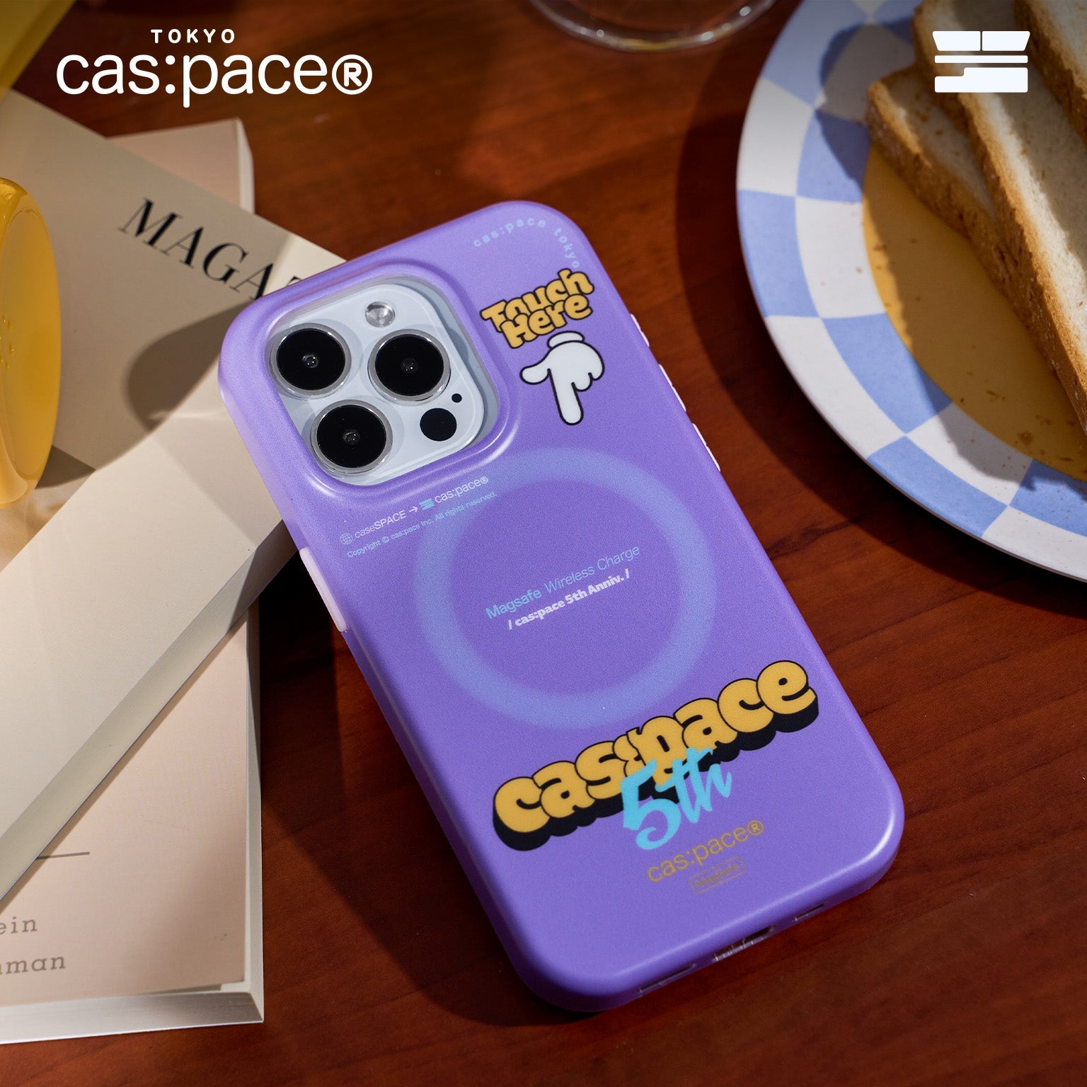 cas:pace 23A/W「cas:pace 5th」携帯ケース - purple - cas:pace 殼空間