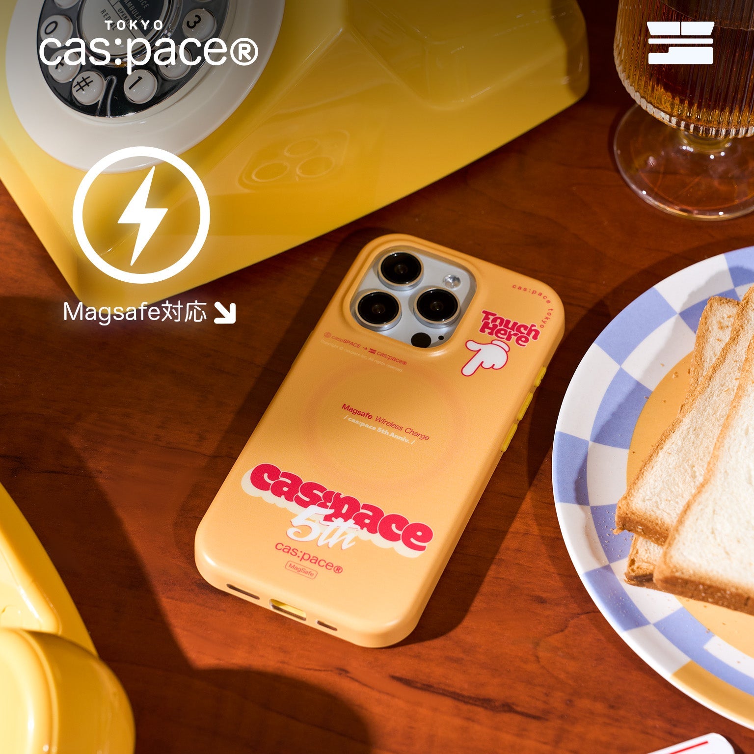 cas:pace 23A/W「cas:pace 5th」携帯ケース - yellow - cas:pace 殼空間