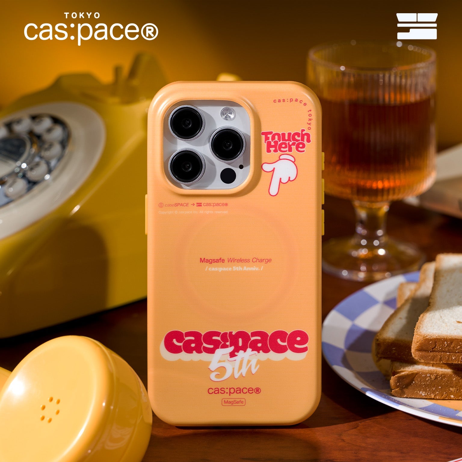 cas:pace 23A/W「cas:pace 5th」携帯ケース - yellow - cas:pace 殼空間