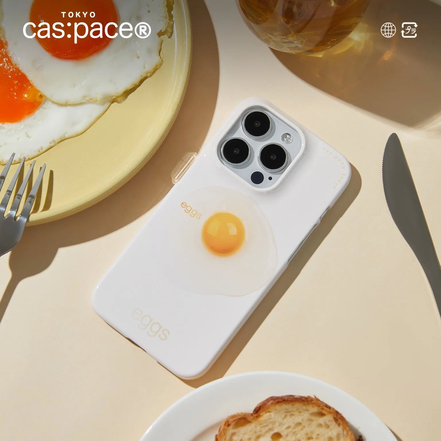 cas:pace 23A/W「eggs」フィルム携帯ケース - cas:pace 殼空間