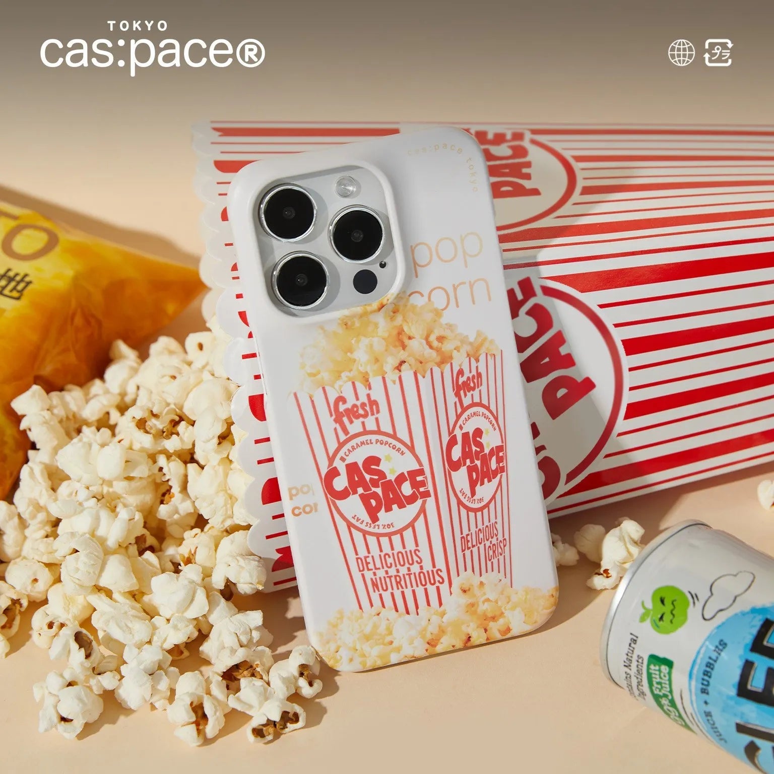 cas:pace 23A/W「popcorn」フィルム携帯ケース - cas:pace 殼空間