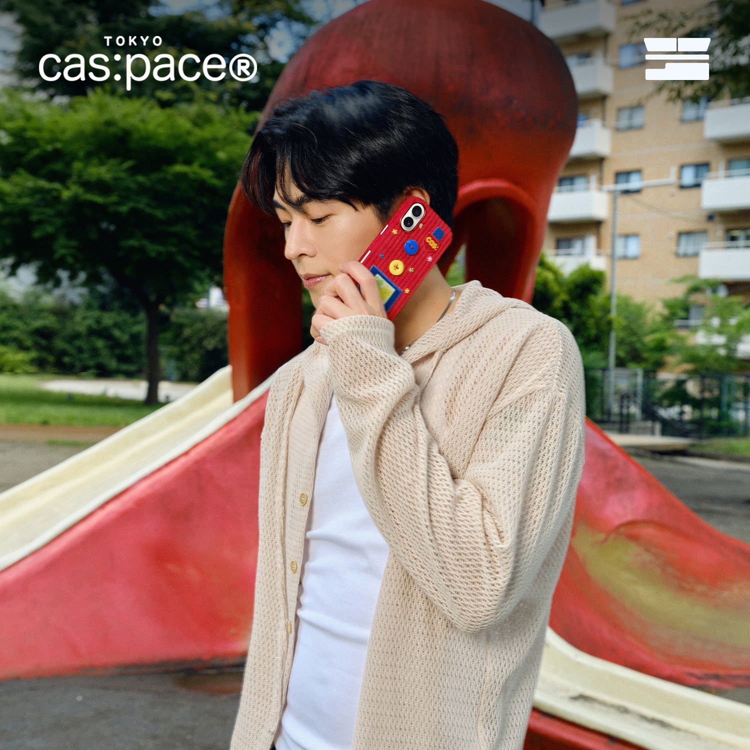 cas:pace 24S/S「圭介」コーデュロイ生地携帯ケース - cas:pace 殼空間