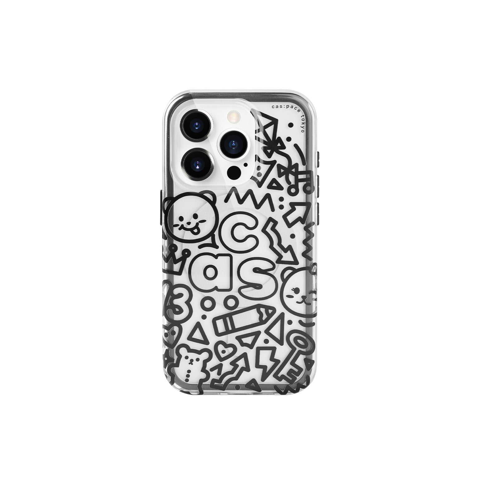 cas:pace 24S/S MagSafe対応「keisuke family」携帯ケース - black - cas:pace 殼空間