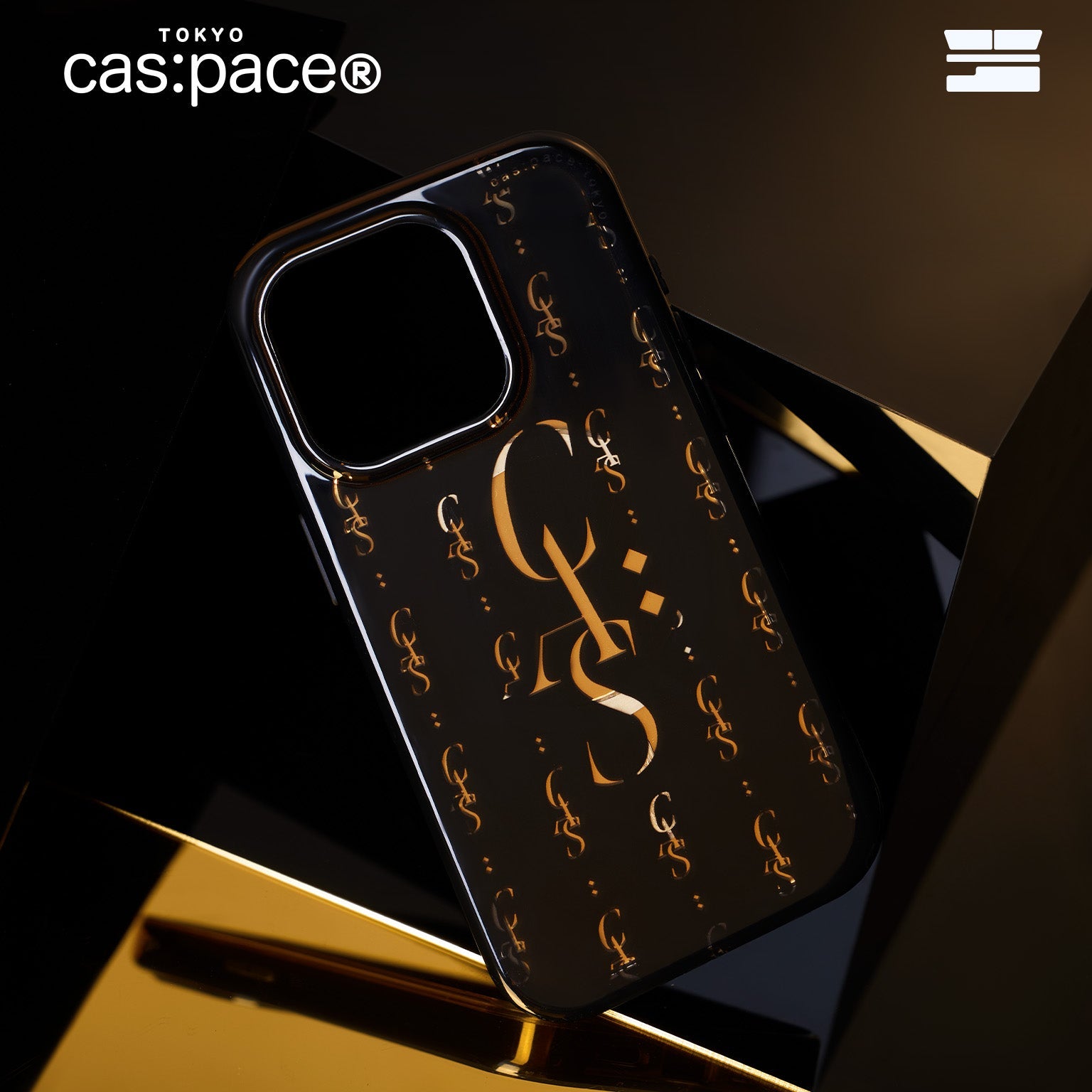 cas:pace 24S/S「ブラックゴールドcas:」携帯ケース - cas:pace 殼空間