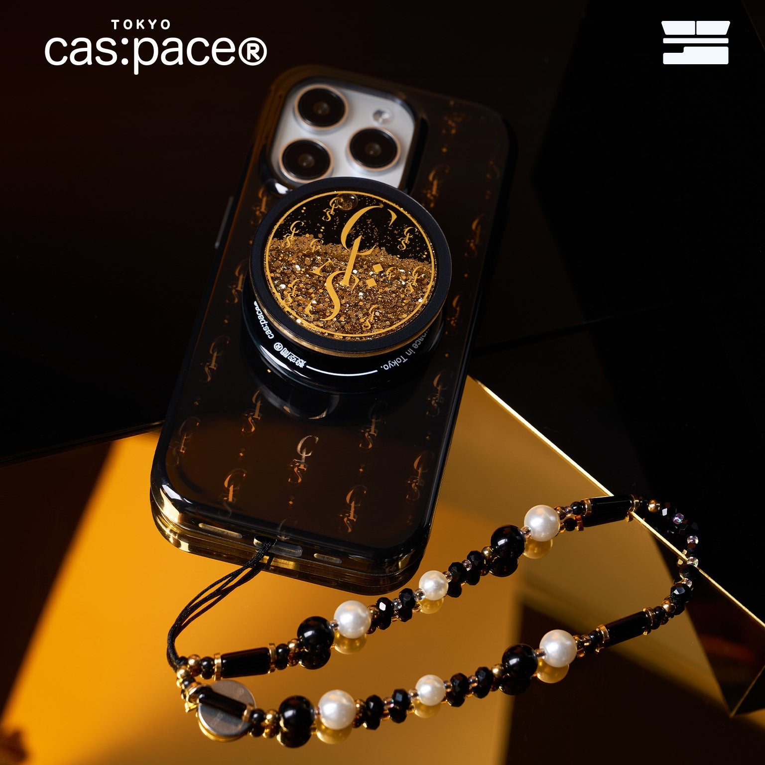 cas:pace 24S/S「cas:ブラックゴールド」携帯ストラップ - cas:pace 殼空間