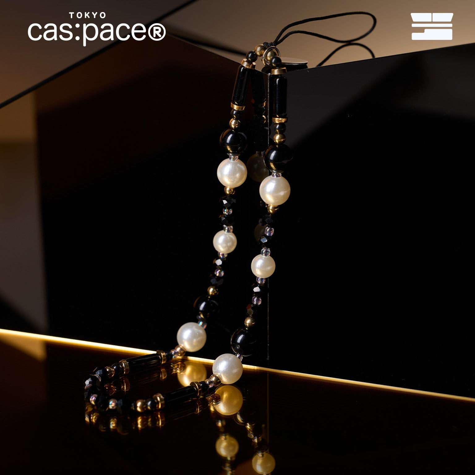 cas:pace 24S/S「cas:ブラックゴールド」携帯ストラップ - cas:pace 殼空間