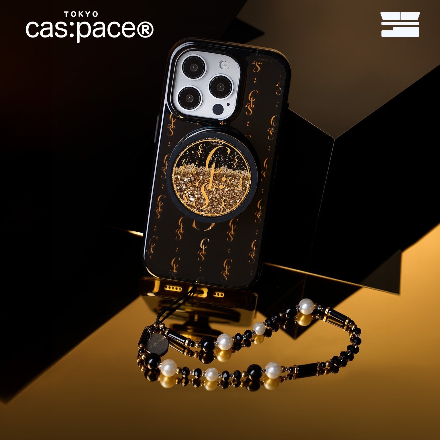 cas:pace 24S/S「cas:ブラックゴールド」携帯ストラップ - cas:pace 殼空間