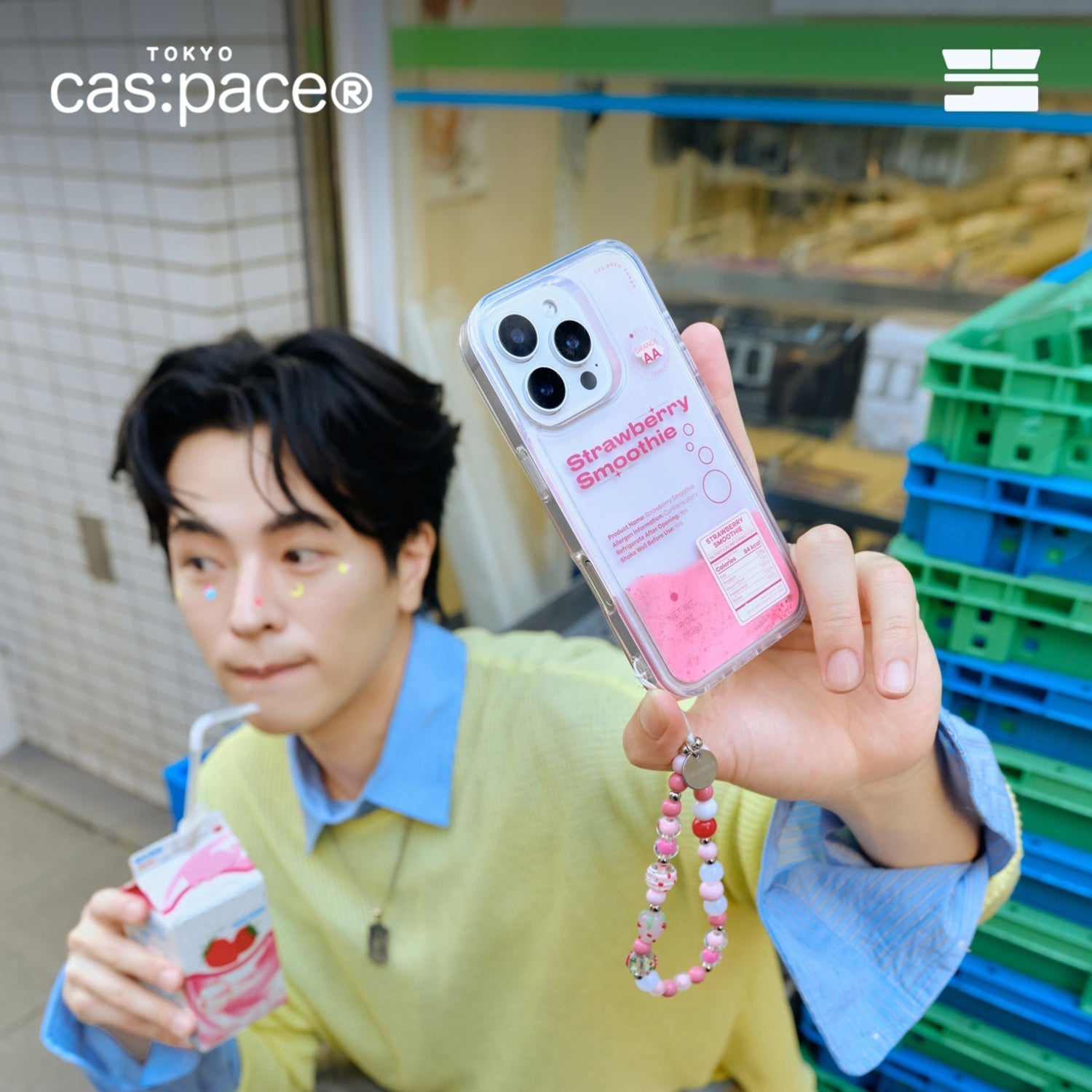 cas:pace 24S/S「Strawberry Smoothie」流砂携帯ケース