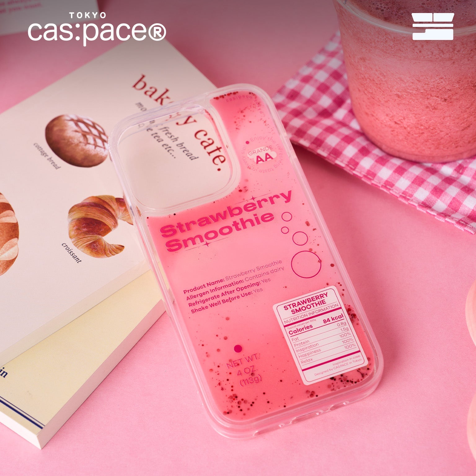 cas:pace 24S/S「Strawberry Smoothie」流れる携帯ケース - cas:pace 殼空間