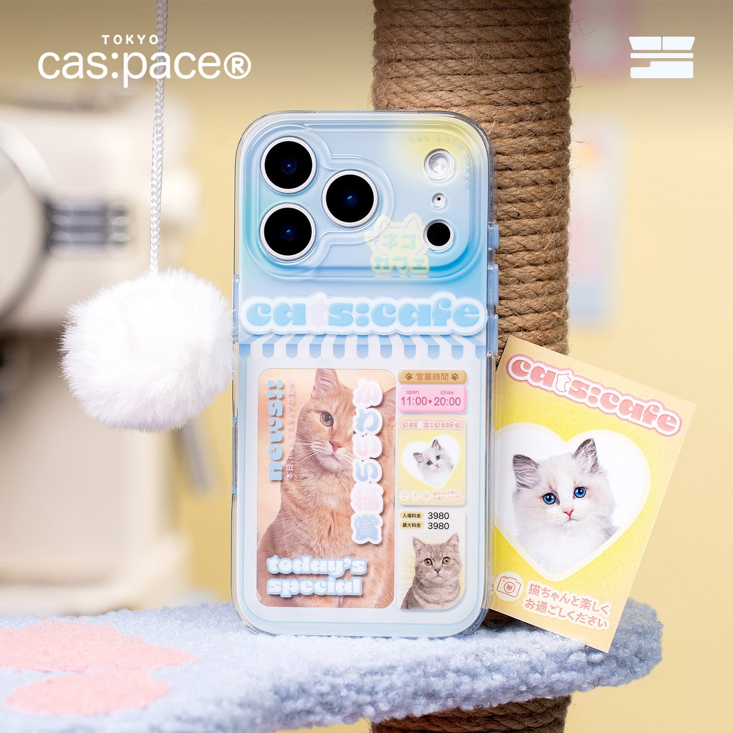 cas:pace 25A/W 「ネコカフェ」携帯ケース - cas:pace 殼空間