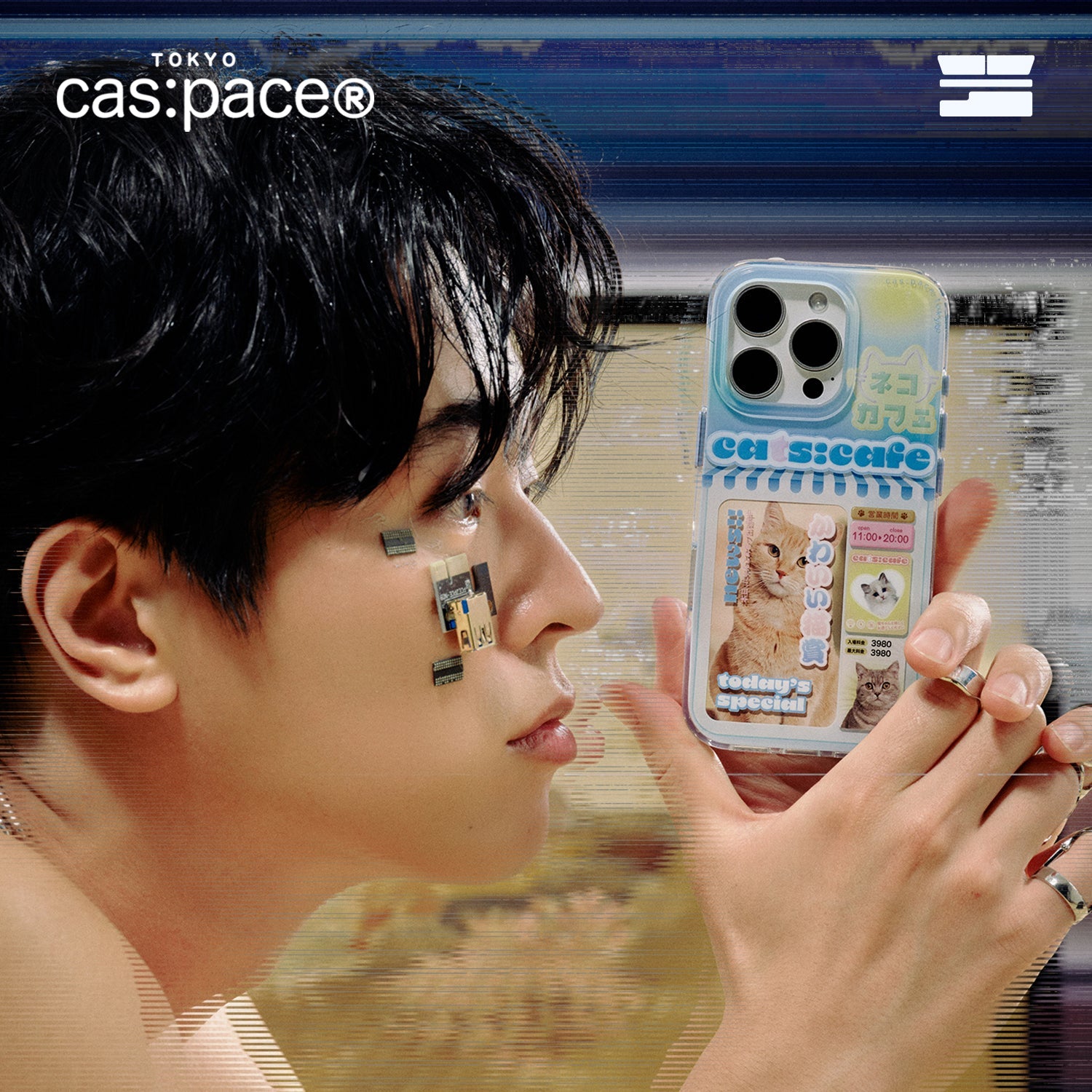 cas:pace 25A/W 「ネコカフェ」携帯ケース - cas:pace 殼空間