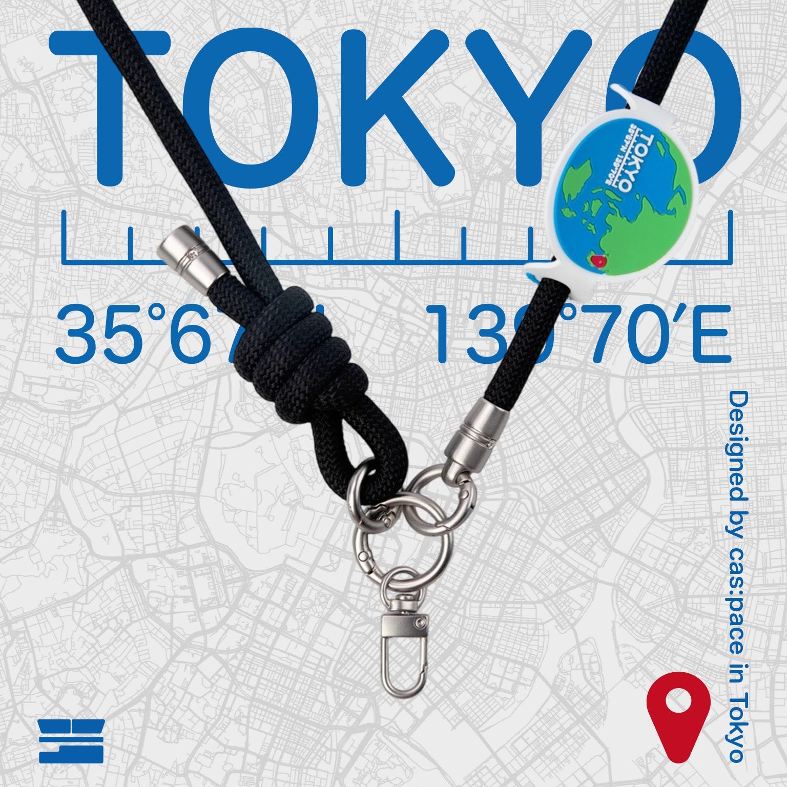 cas:pace 25A/W「東京地図」携帯ストラップ - cas:pace 殼空間