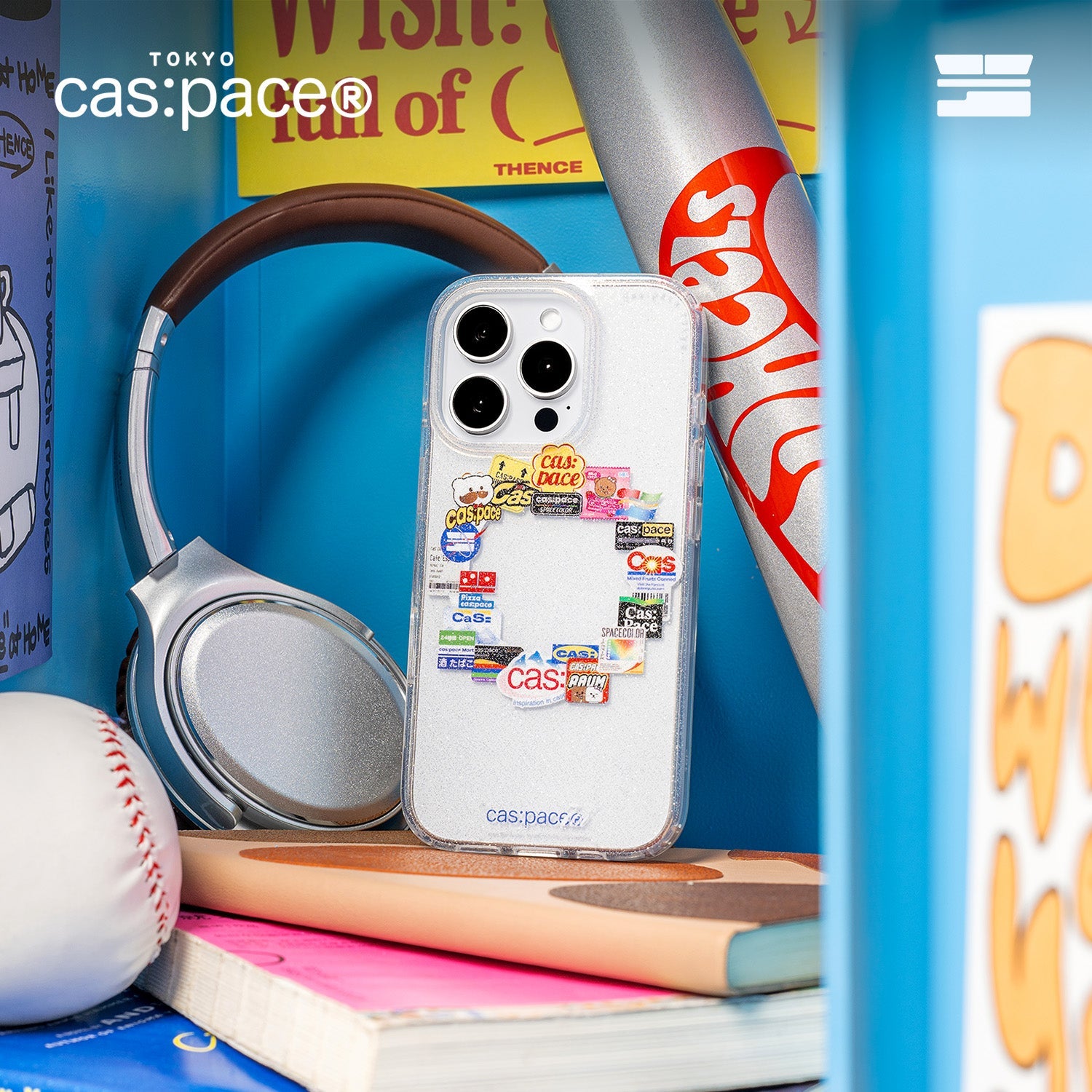 cas:pace 25A/W MagSafe対応「ステッカーコラージュ」携帯ケース - cas:pace 殼空間