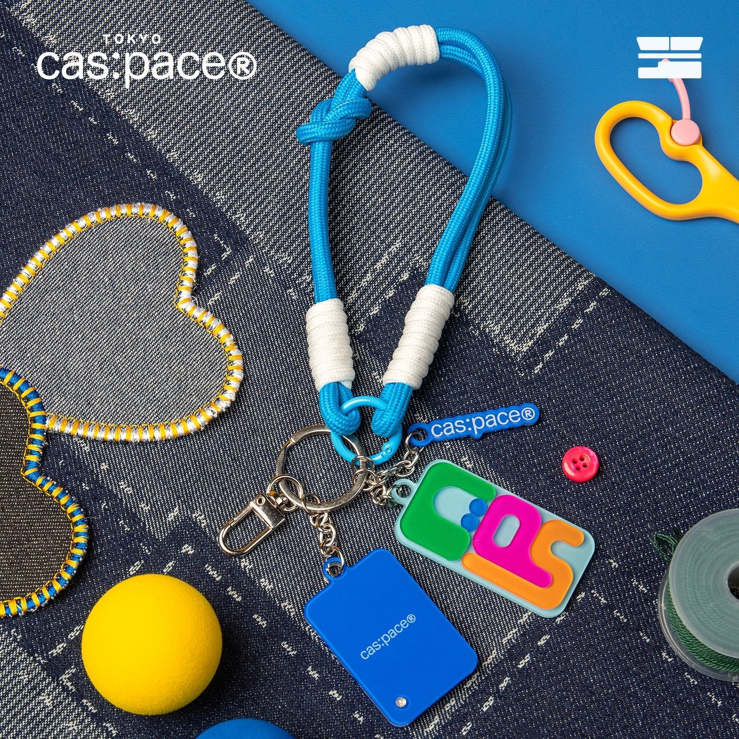 cas:pace 25A/W「cas:pace」デニム風携帯ストラップ - cas:pace 殼空間