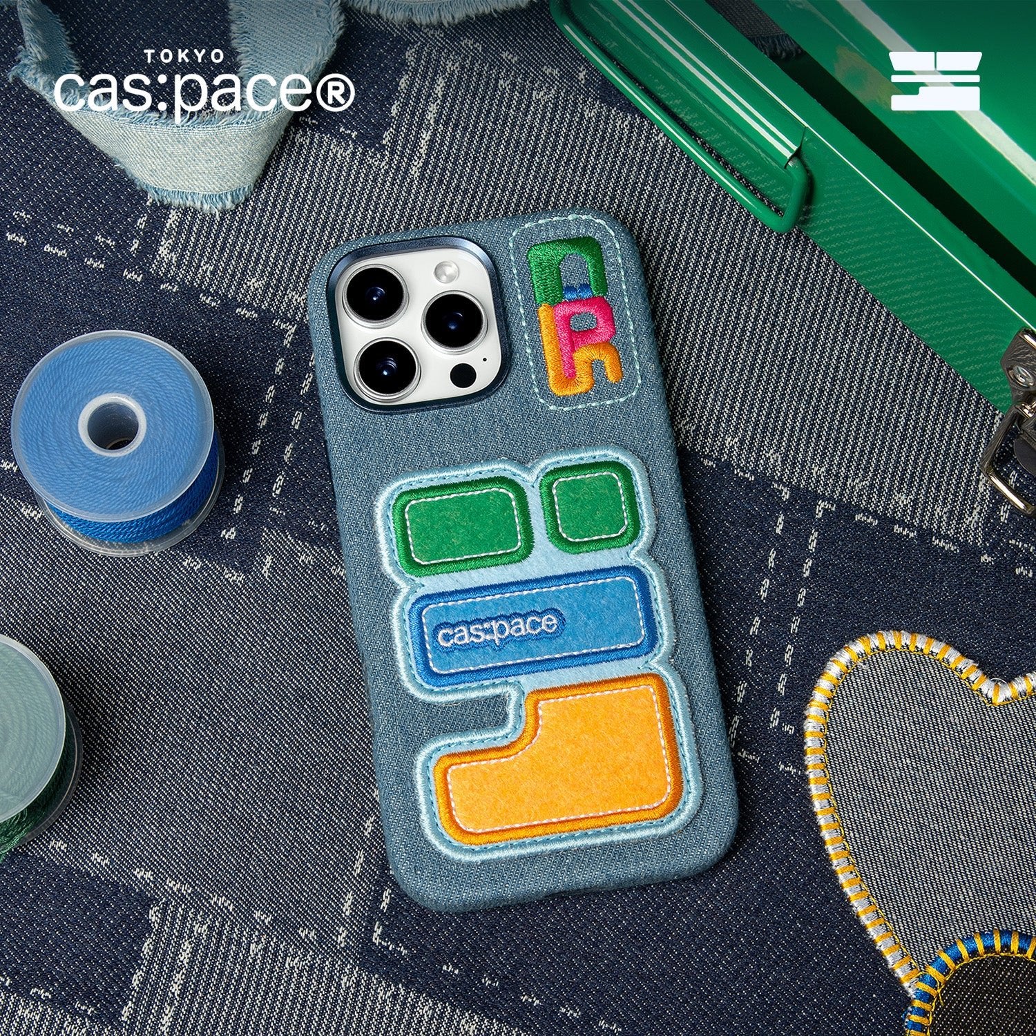 cas:pace 25A/W「cas:pace」デニム風布製携帯ケース - cas:pace 殼空間