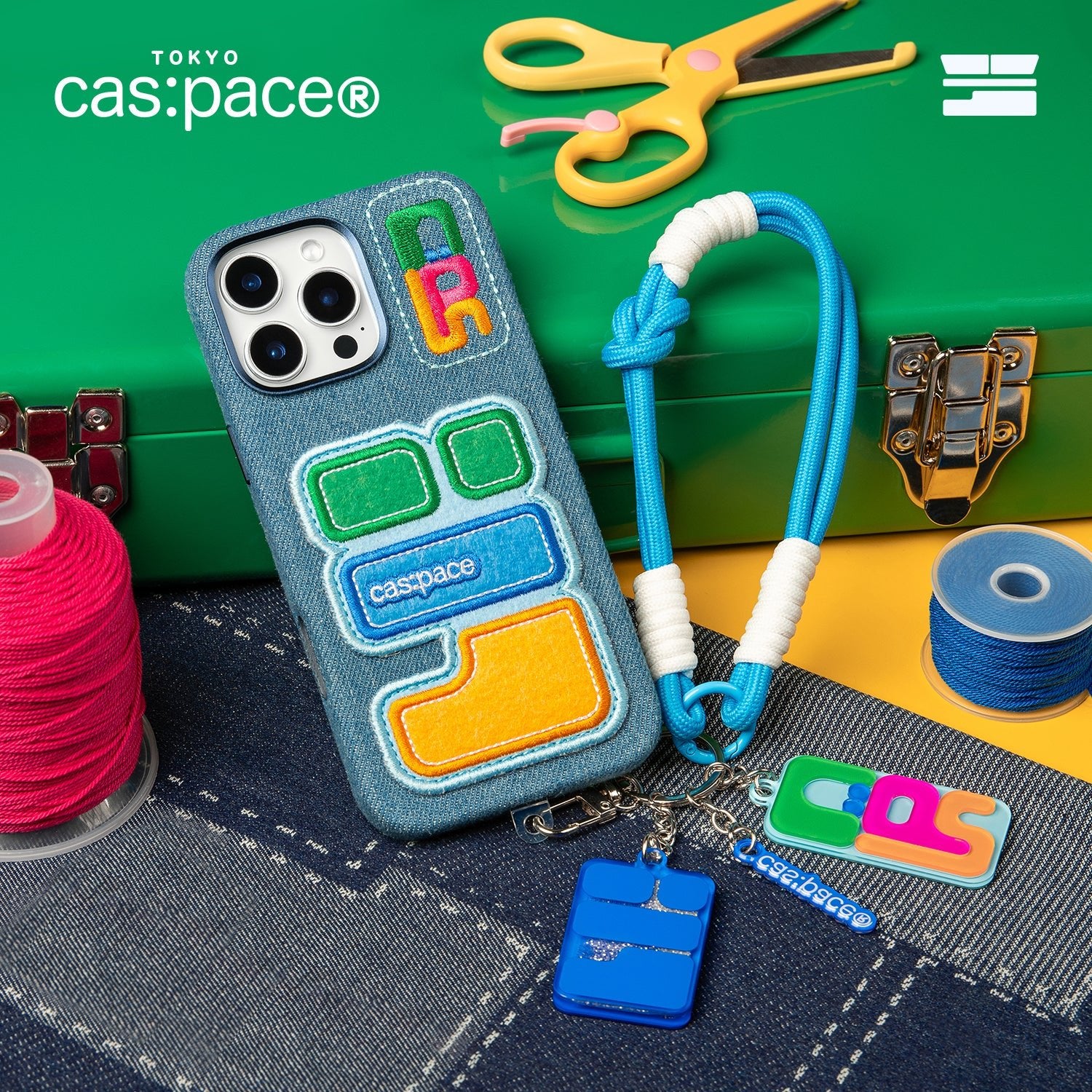 cas:pace 25A/W「cas:pace」デニム風布製携帯ケース - cas:pace 殼空間